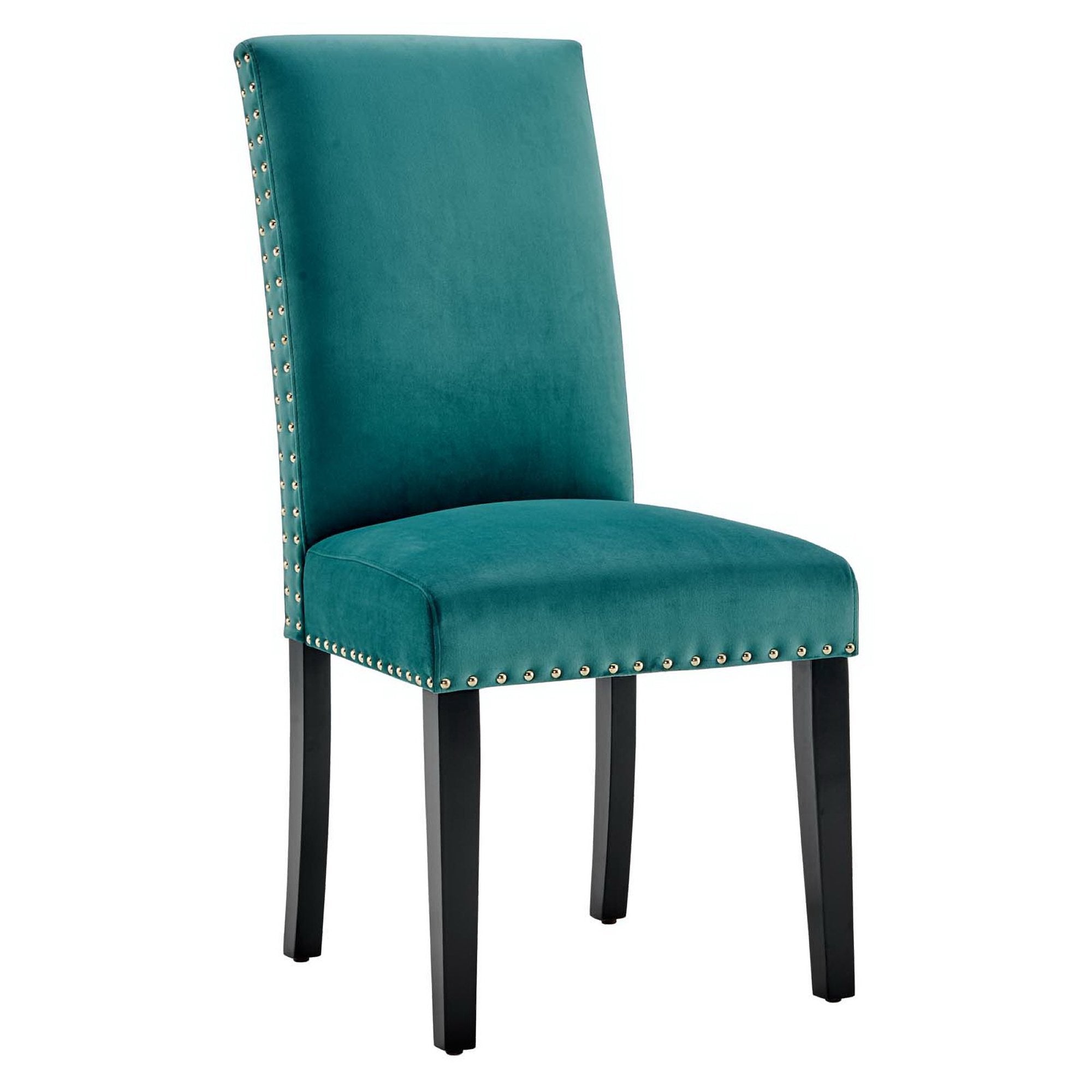 Parcel Performance Velvet Dining Side Chairs Set of 2, Teal