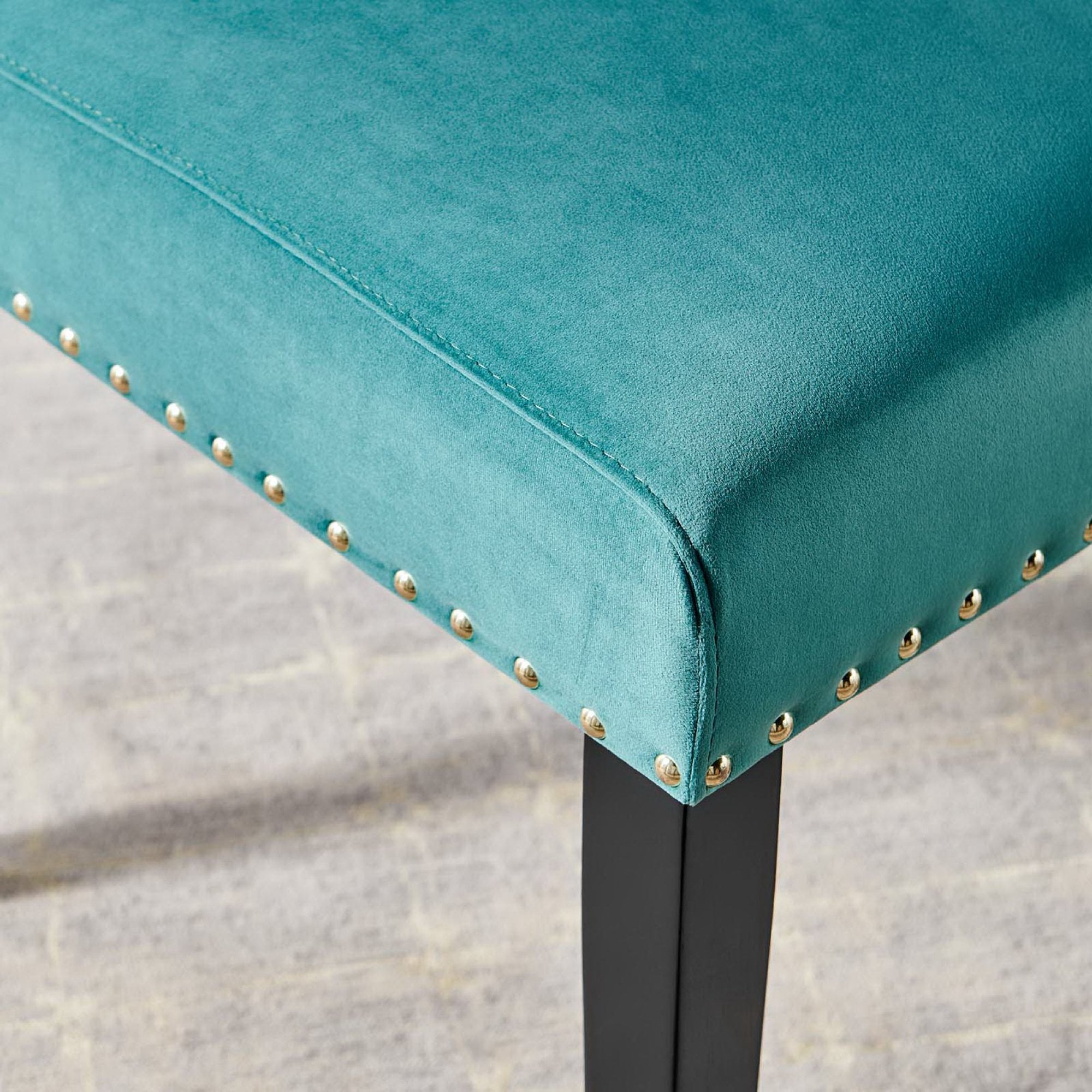Parcel Performance Velvet Dining Side Chairs Set of 2, Teal