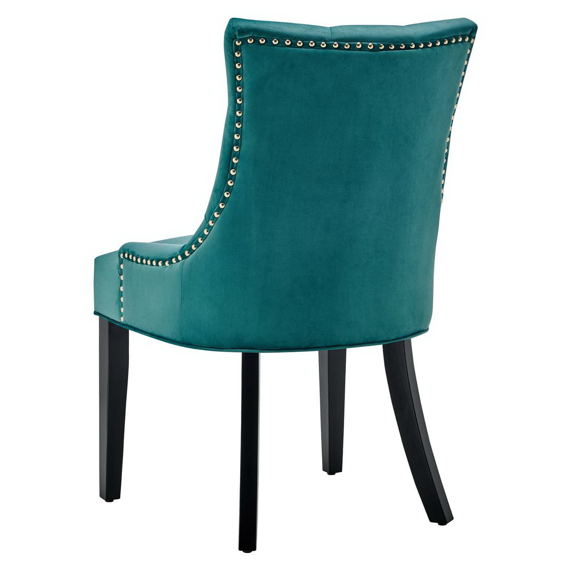 Regent Tufted Performance Velvet Dining Side Chairs Set of 2, Teal