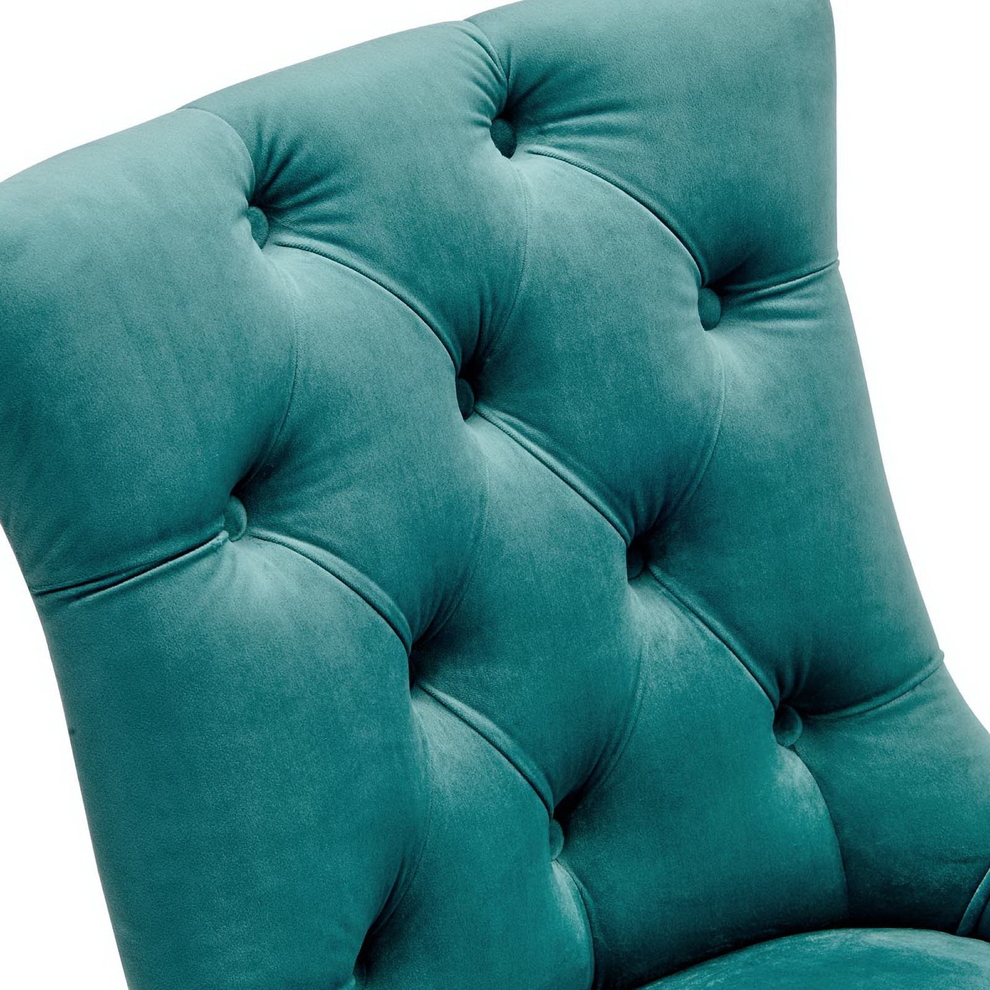 Regent Tufted Performance Velvet Dining Side Chairs Set of 2, Teal