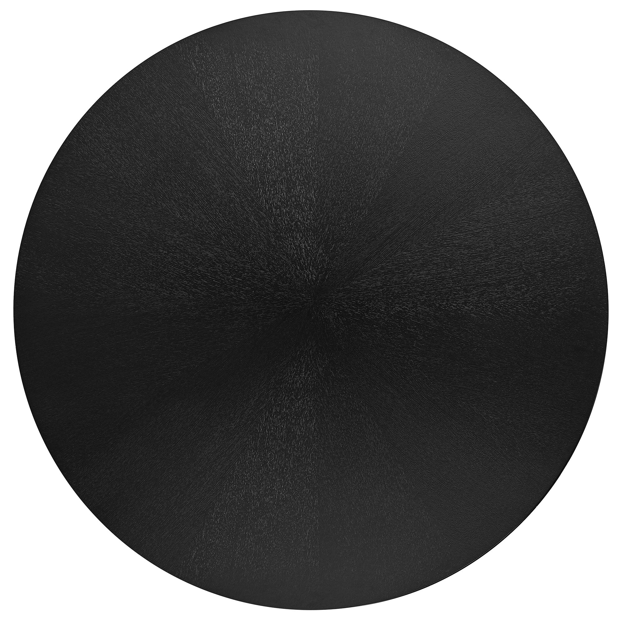 Crossroads 47" Round Wood Dining Table, Black