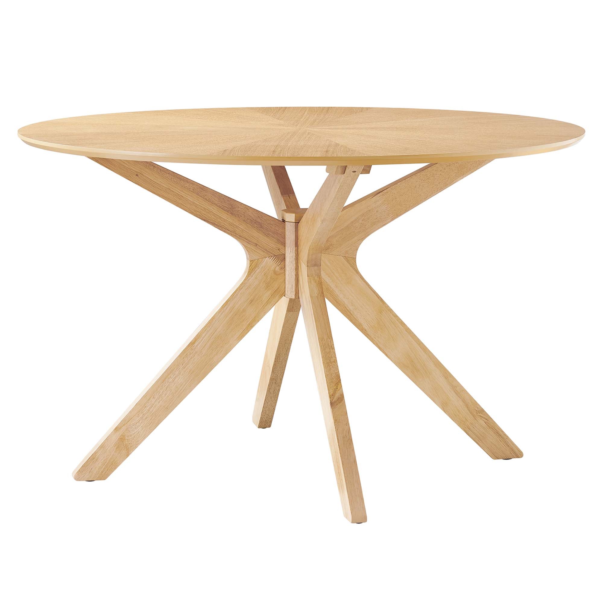 Crossroads 47" Round Wood Dining Table, Oak