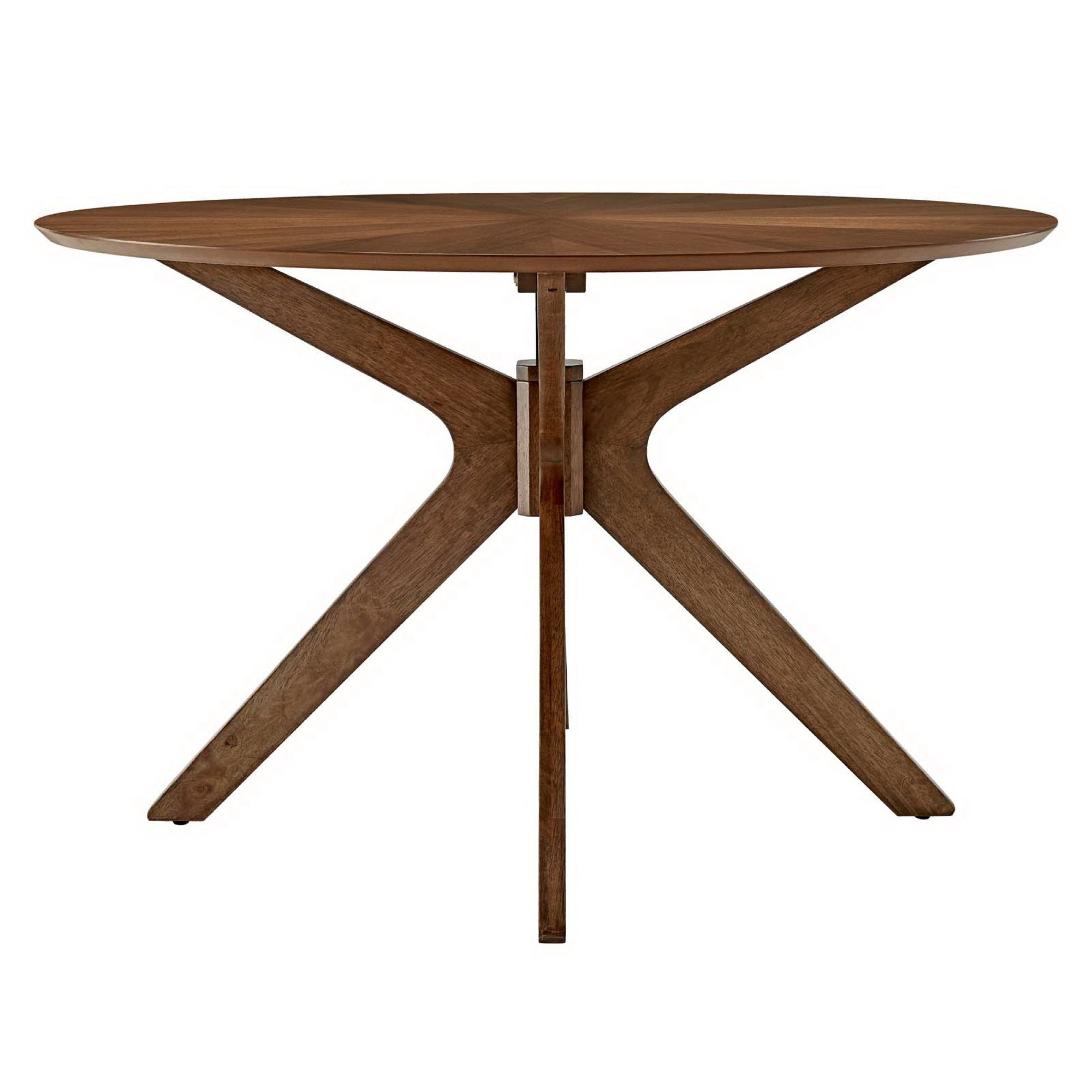 Crossroads 47" Round Wood Dining Table, Walnut