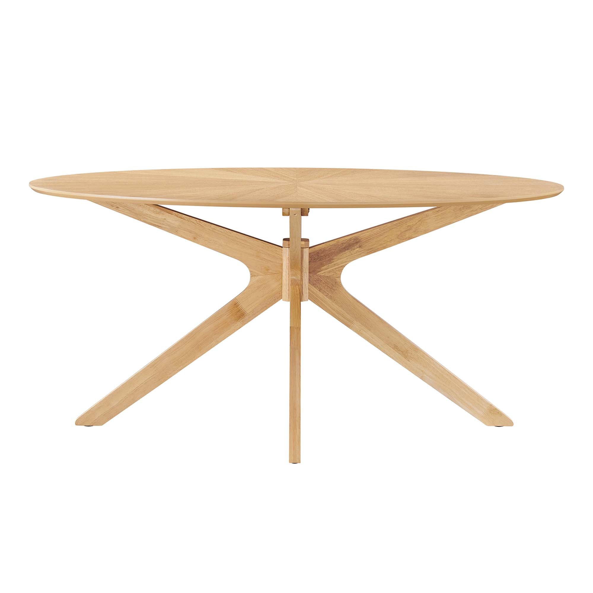Crossroads 63" Oval Wood Dining Table, Oak