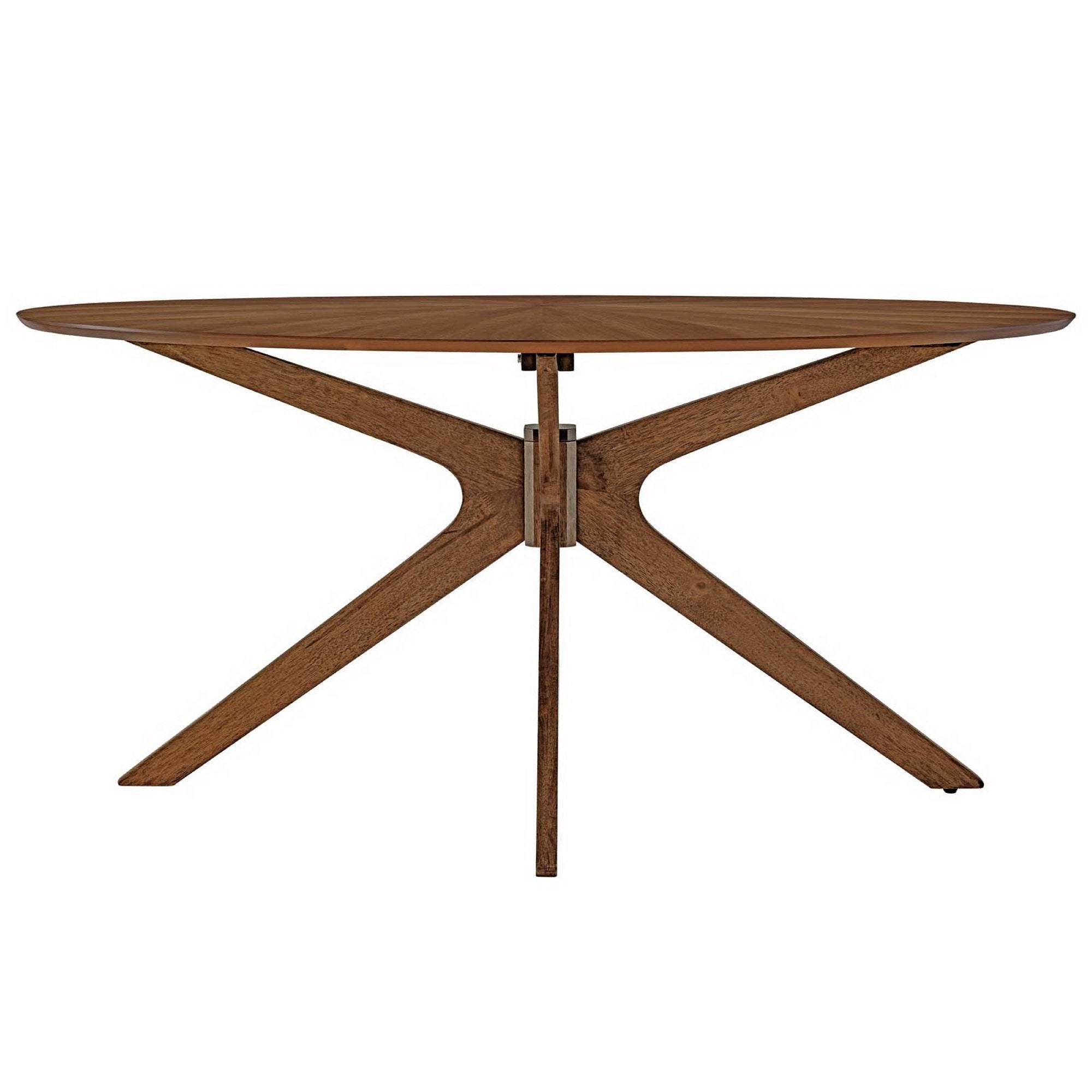 Crossroads 63" Oval Wood Dining Table, Walnut