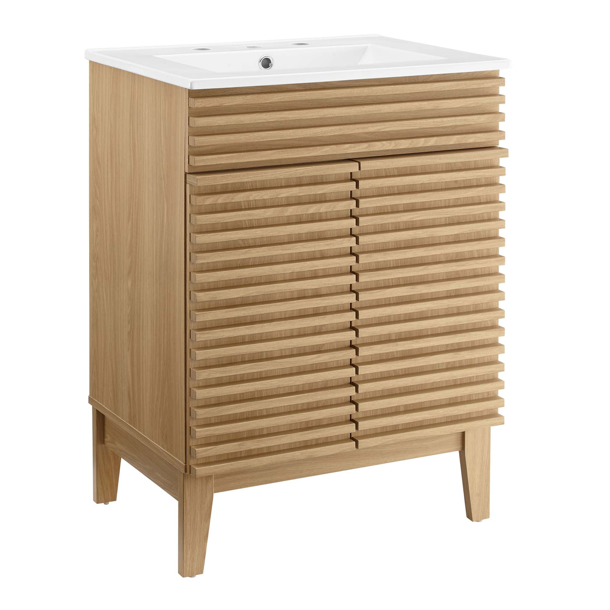 Render 24" Bathroom Vanity, Oak White