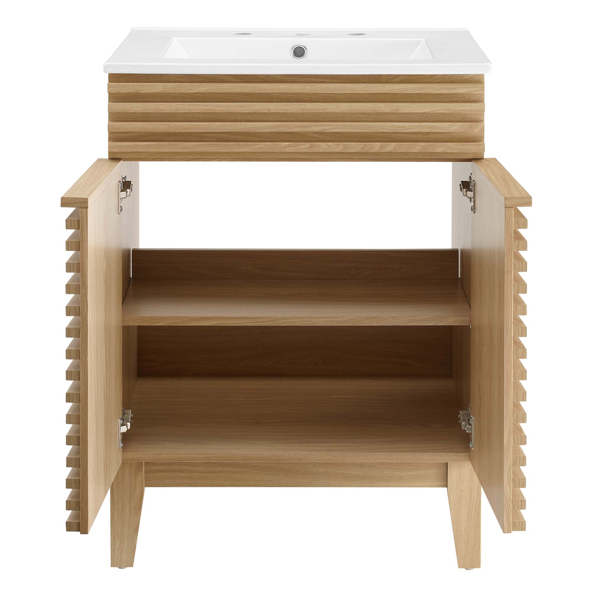 Render 24" Bathroom Vanity, Oak White