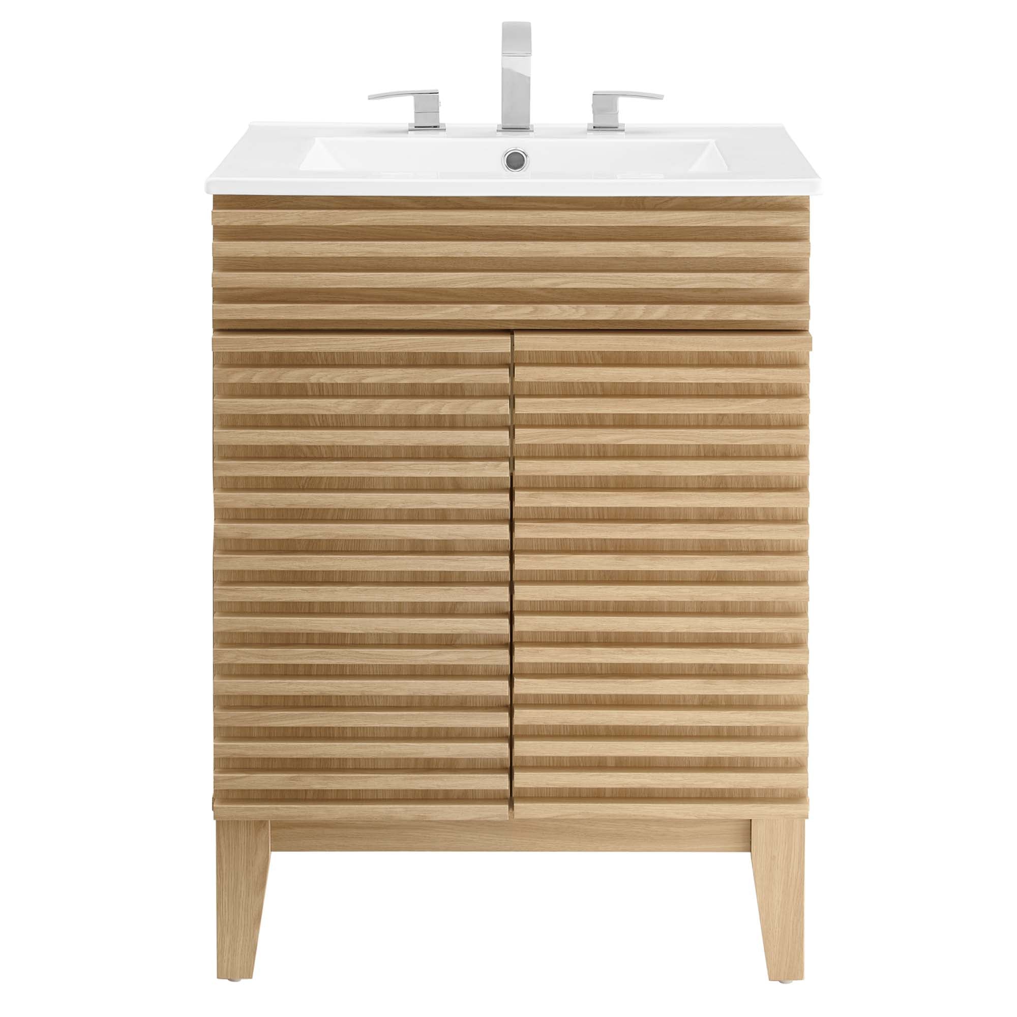 Render 24" Bathroom Vanity, Oak White