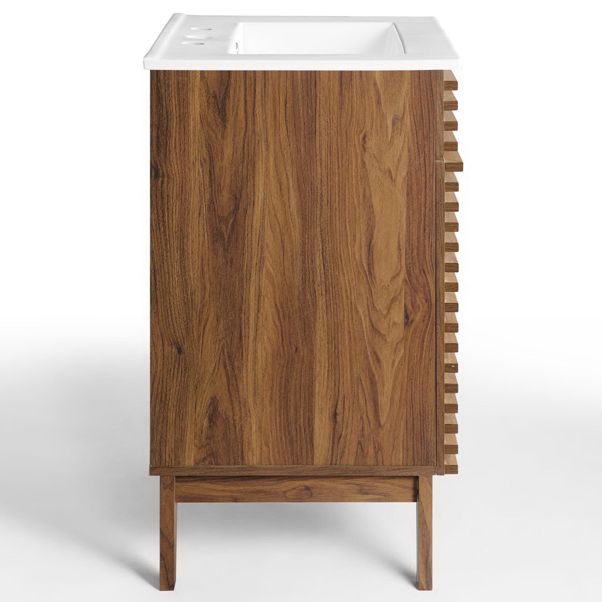 Render 24" Bathroom Vanity, Walnut White