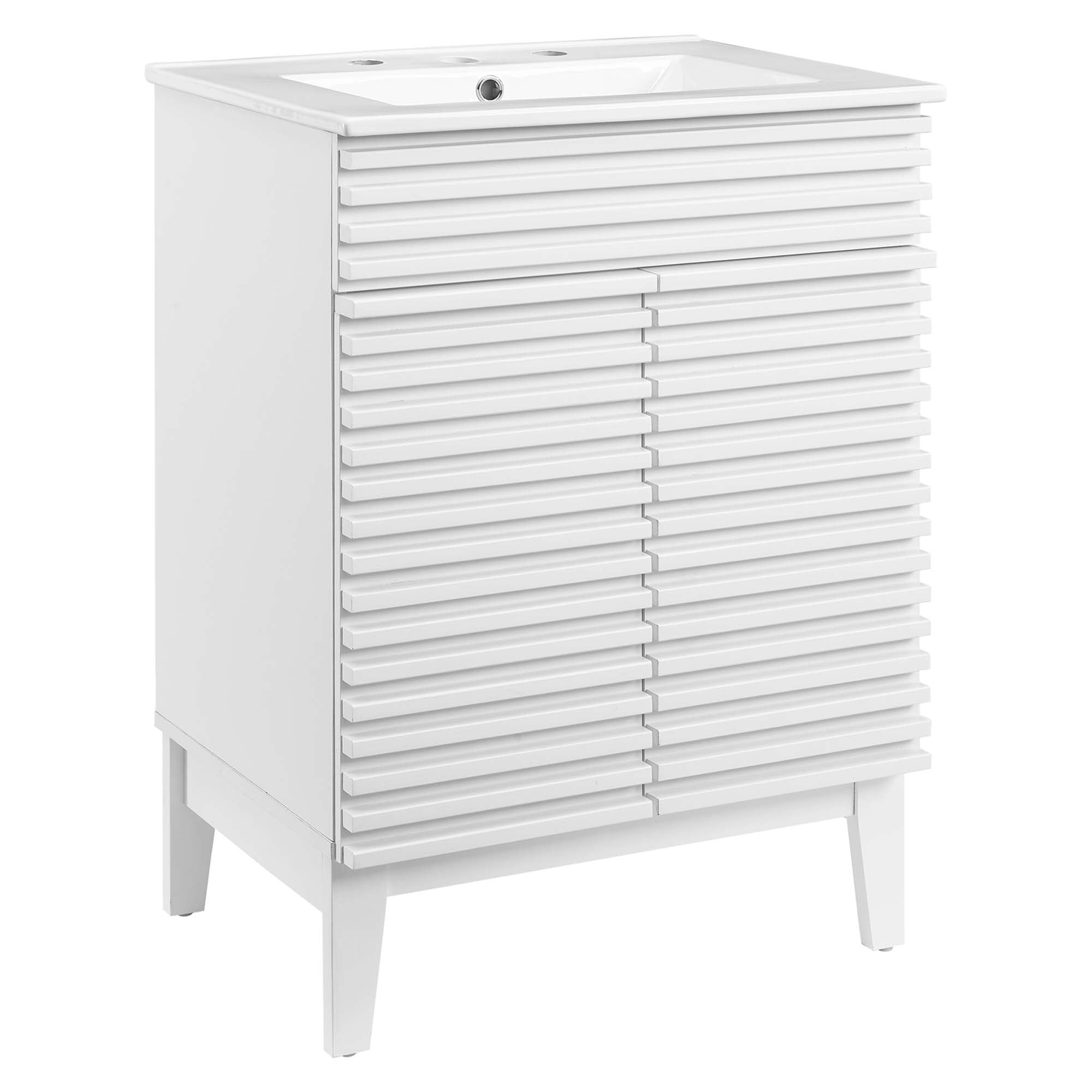 Render 24" Bathroom Vanity, White White