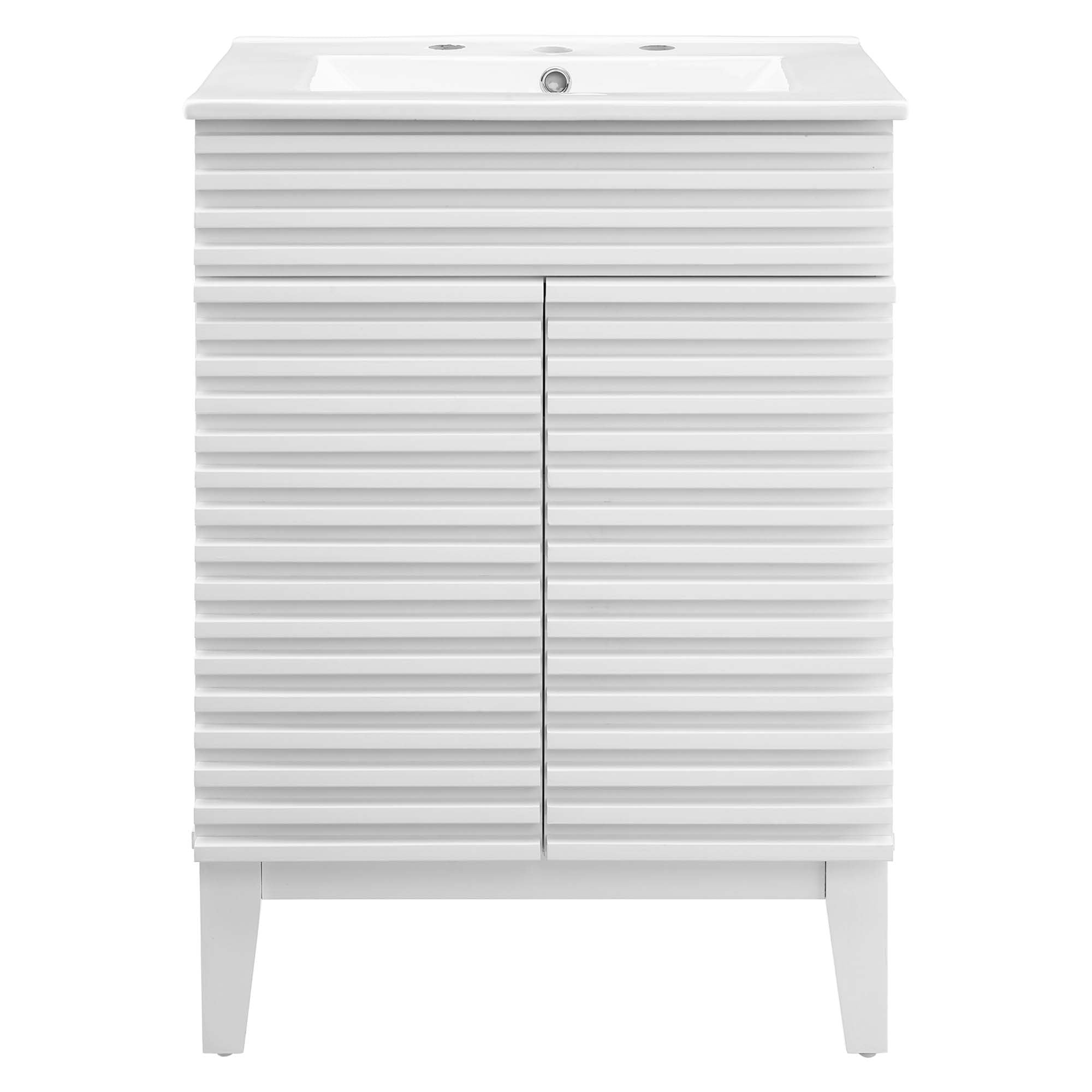 Render 24" Bathroom Vanity, White White
