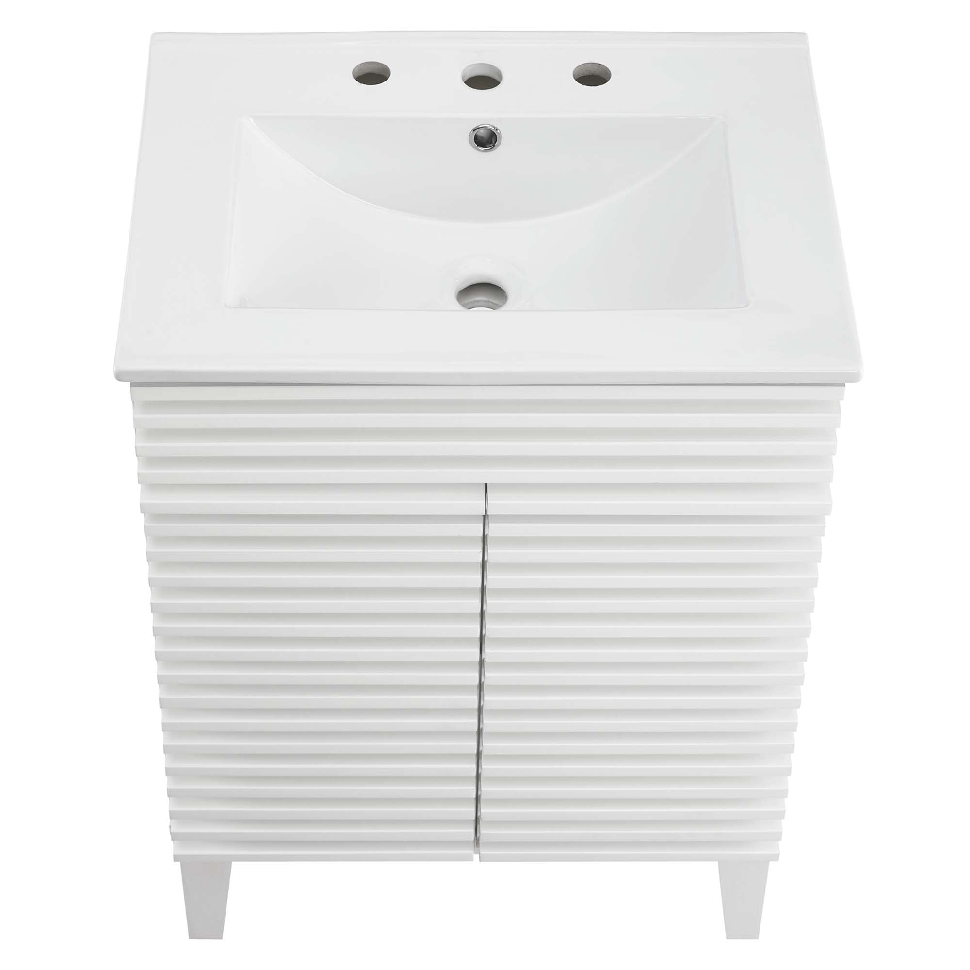 Render 24" Bathroom Vanity, White White