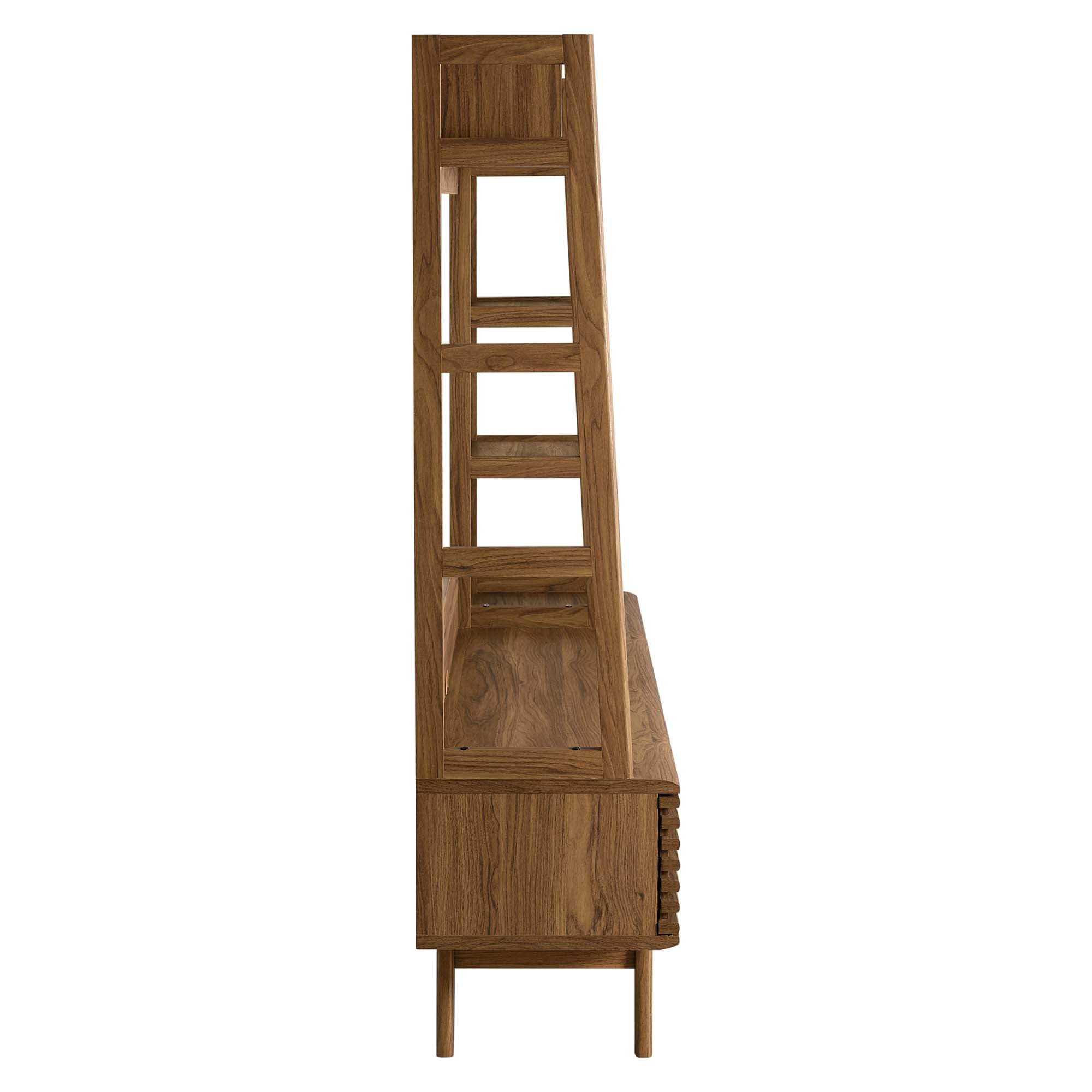 Render TV Stand Entertainment Center, Walnut