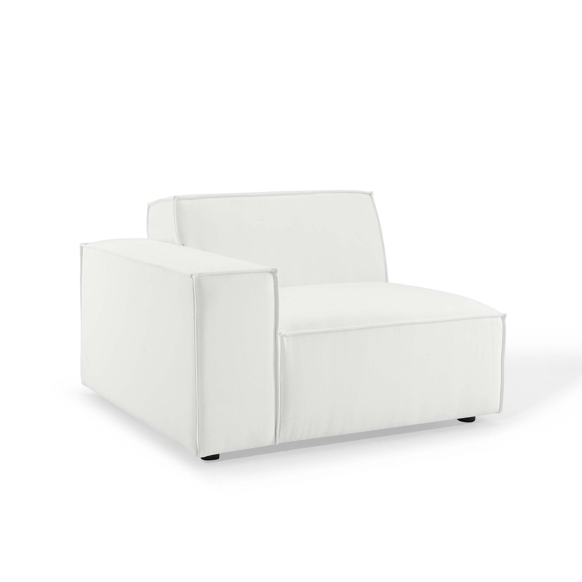Restore Left-Arm Sectional Sofa Chair, White