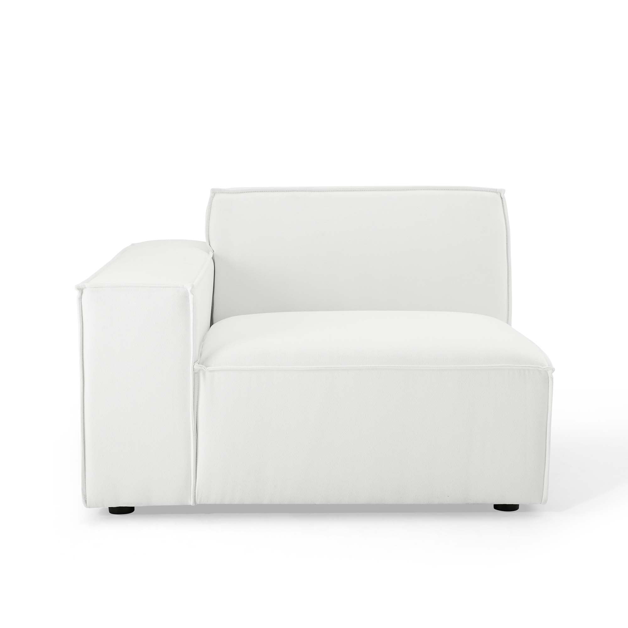 Restore Left-Arm Sectional Sofa Chair, White