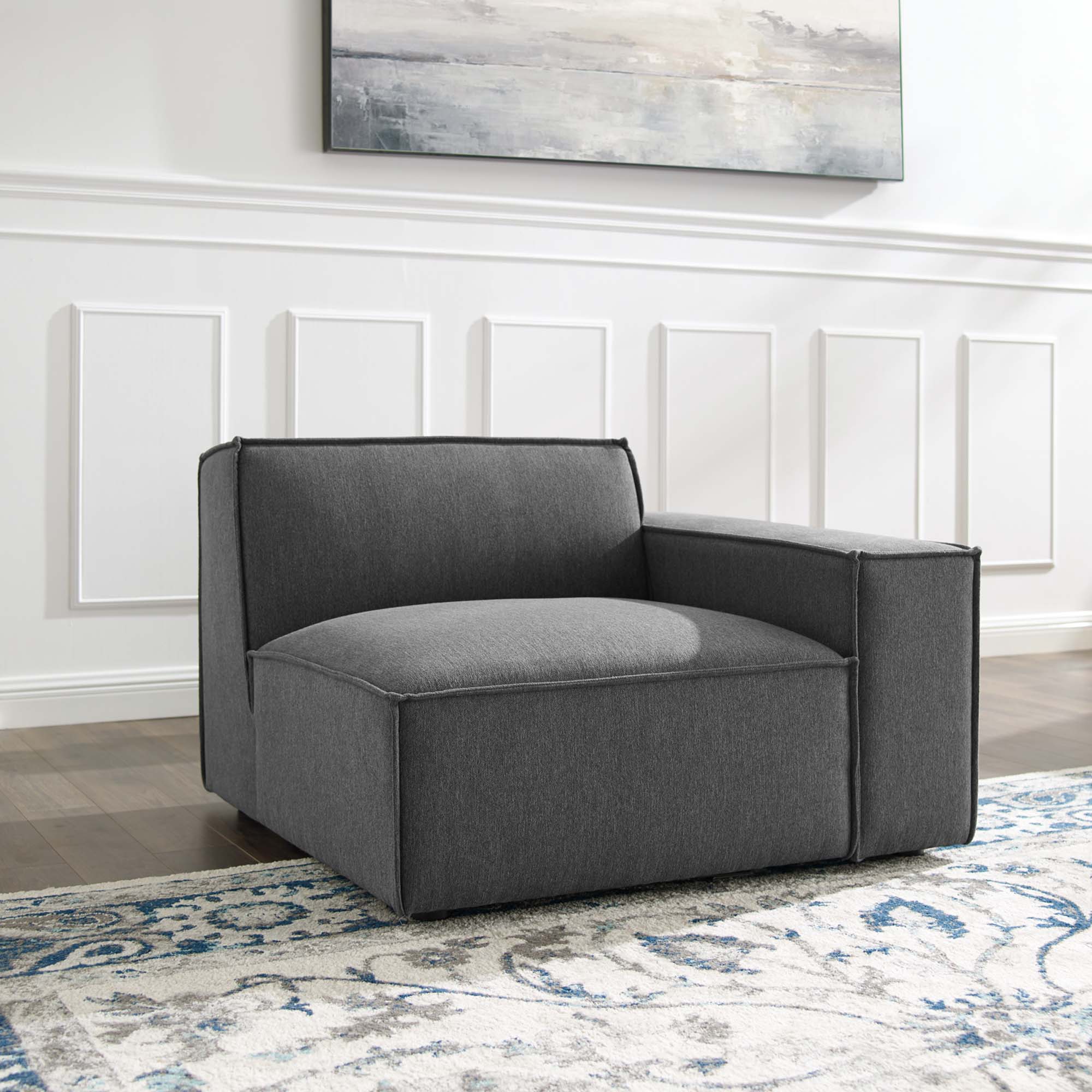 Restore Right-Arm Sectional Sofa Chair, Charcoal