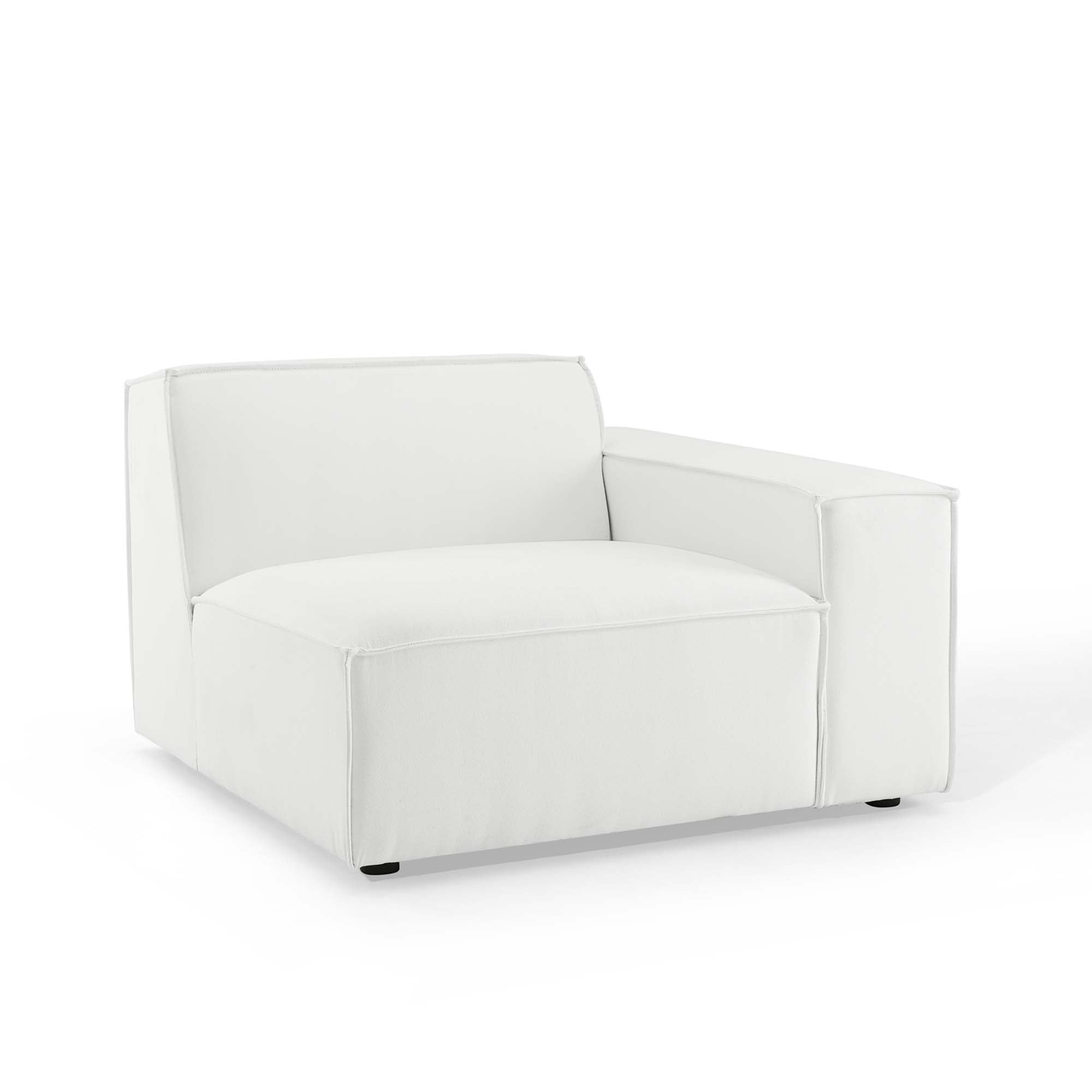 Restore Right-Arm Sectional Sofa Chair, White