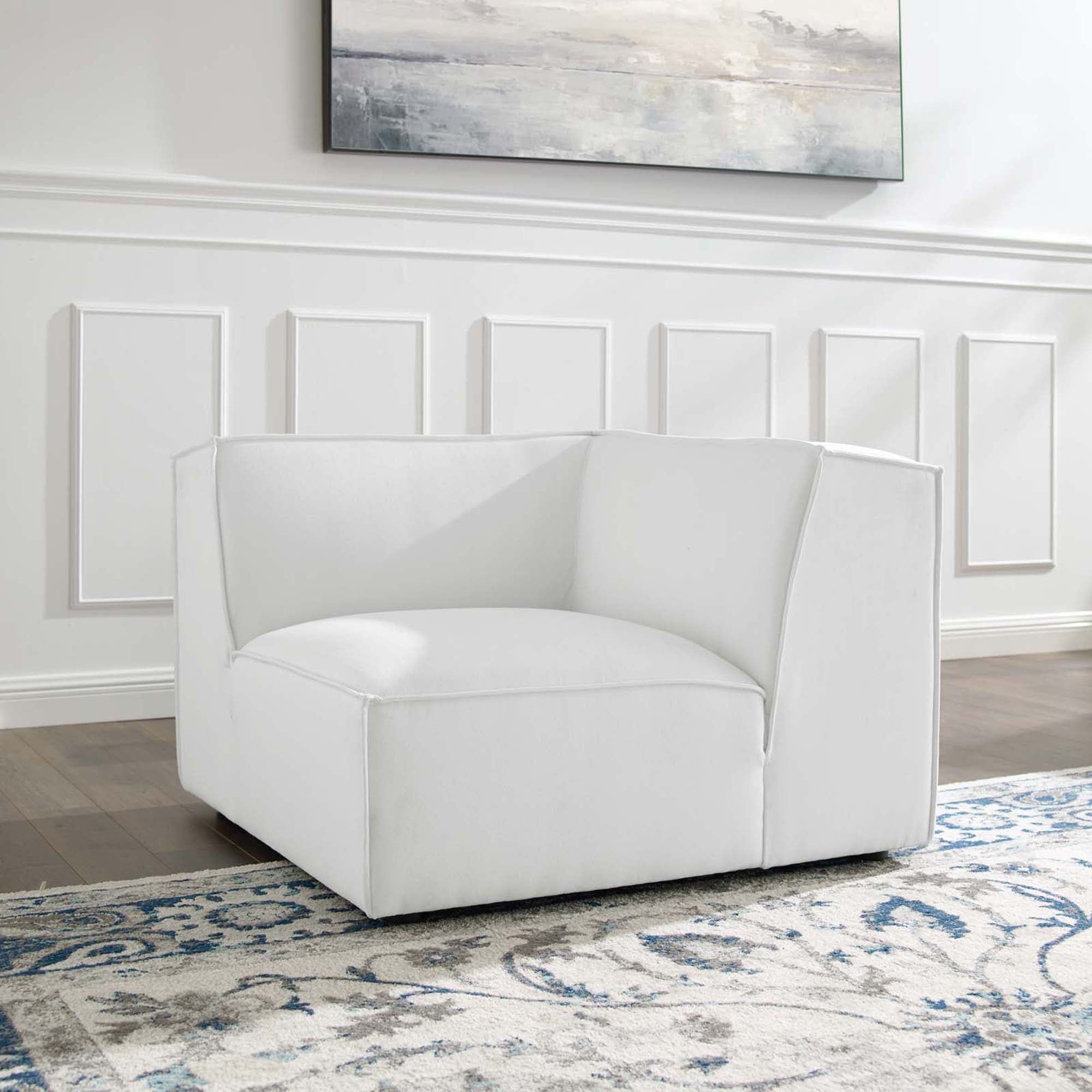 Restore Sectional Sofa Corner Chair, White