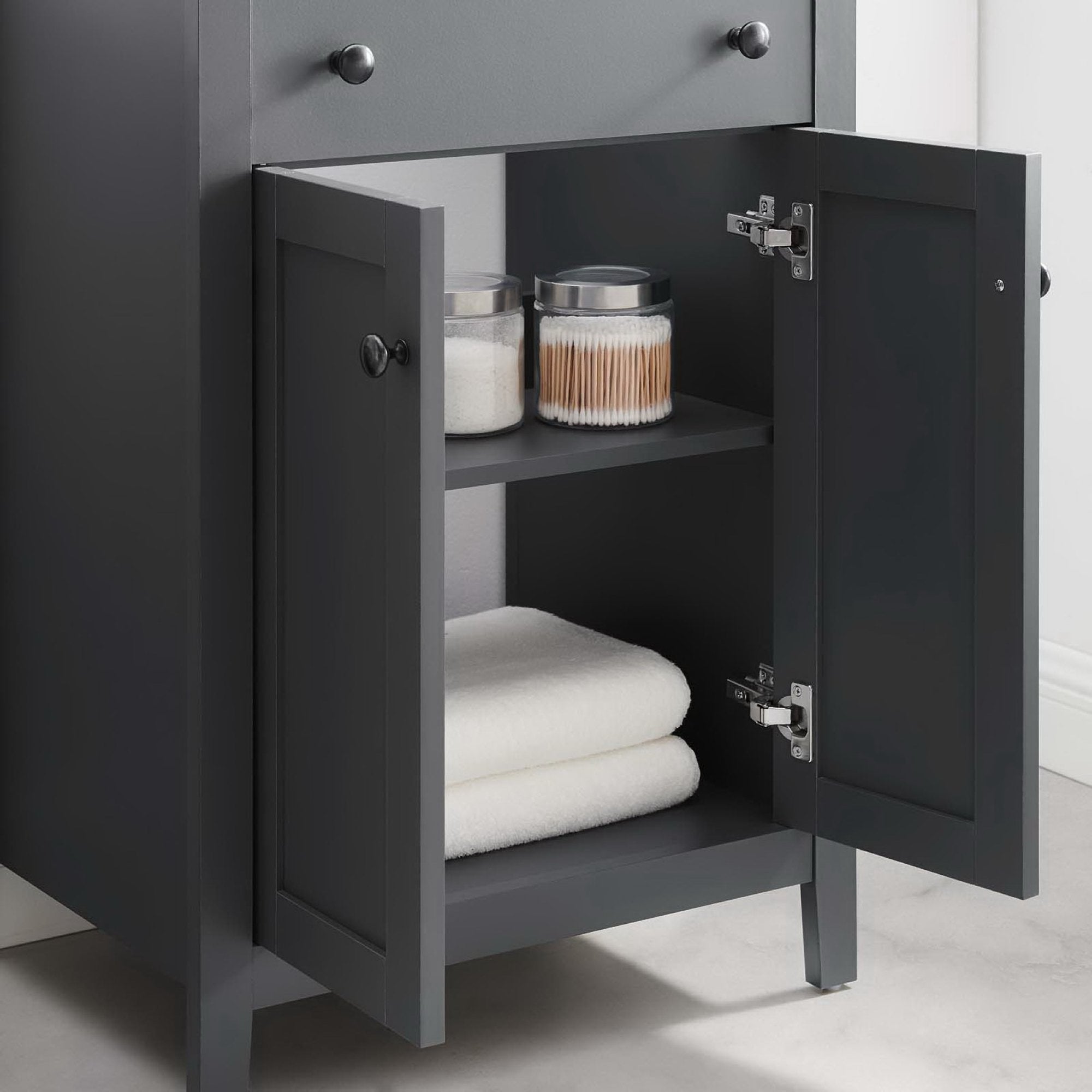 Nantucket 24" Bathroom Vanity Cabinet (Sink Basin Not Included), Gray