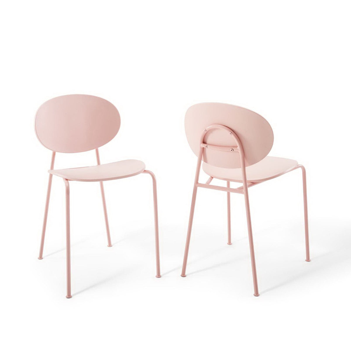 Palette Dining Side Chair Set of 2, Pink
