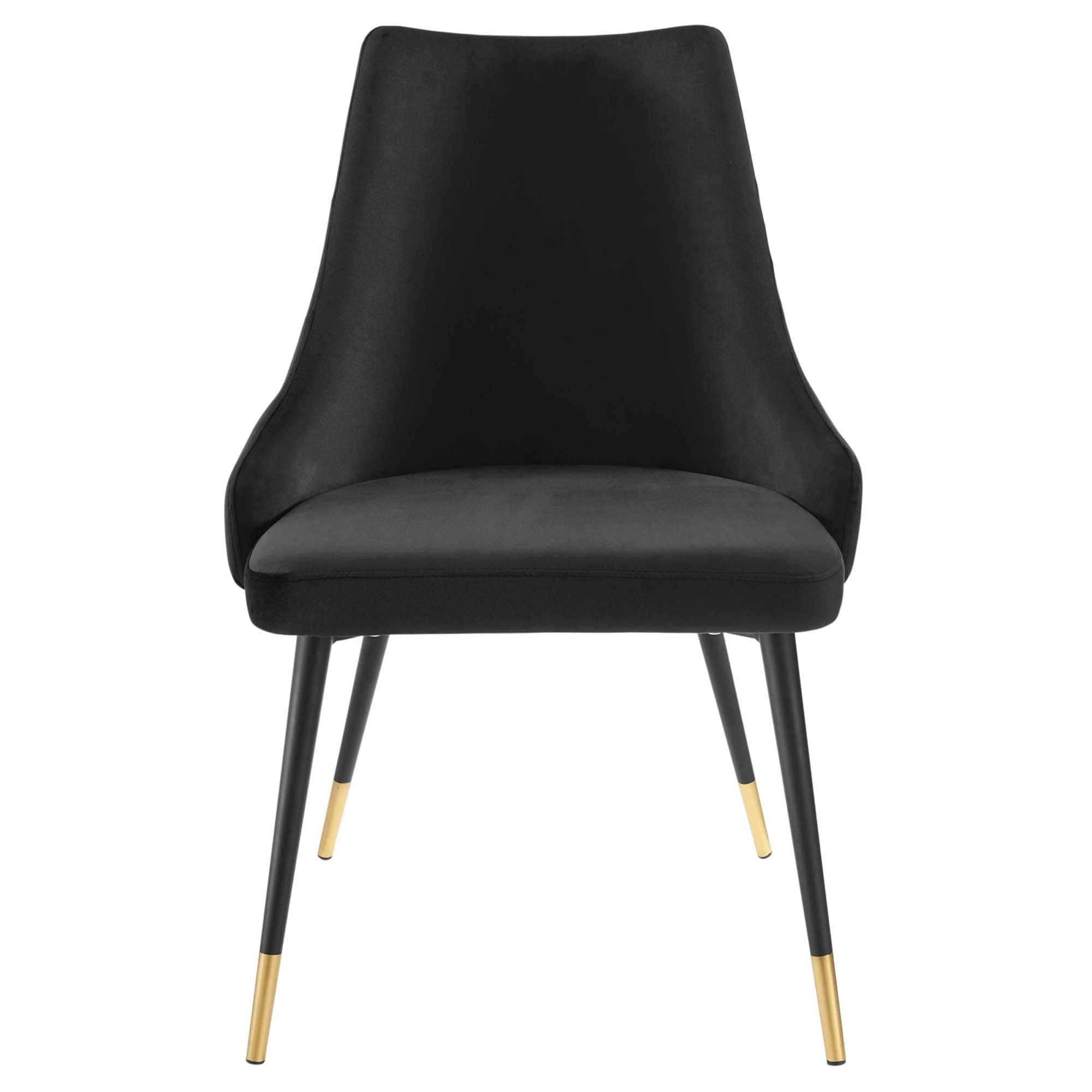 Adorn Tufted Performance Velvet Dining Side Chair, Black