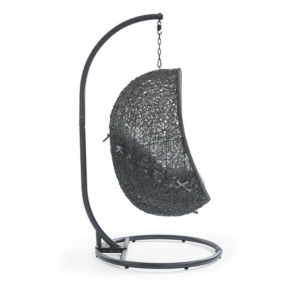 Hide Outdoor Patio Sunbrella® Swing Chair With Stand, Gray Gray