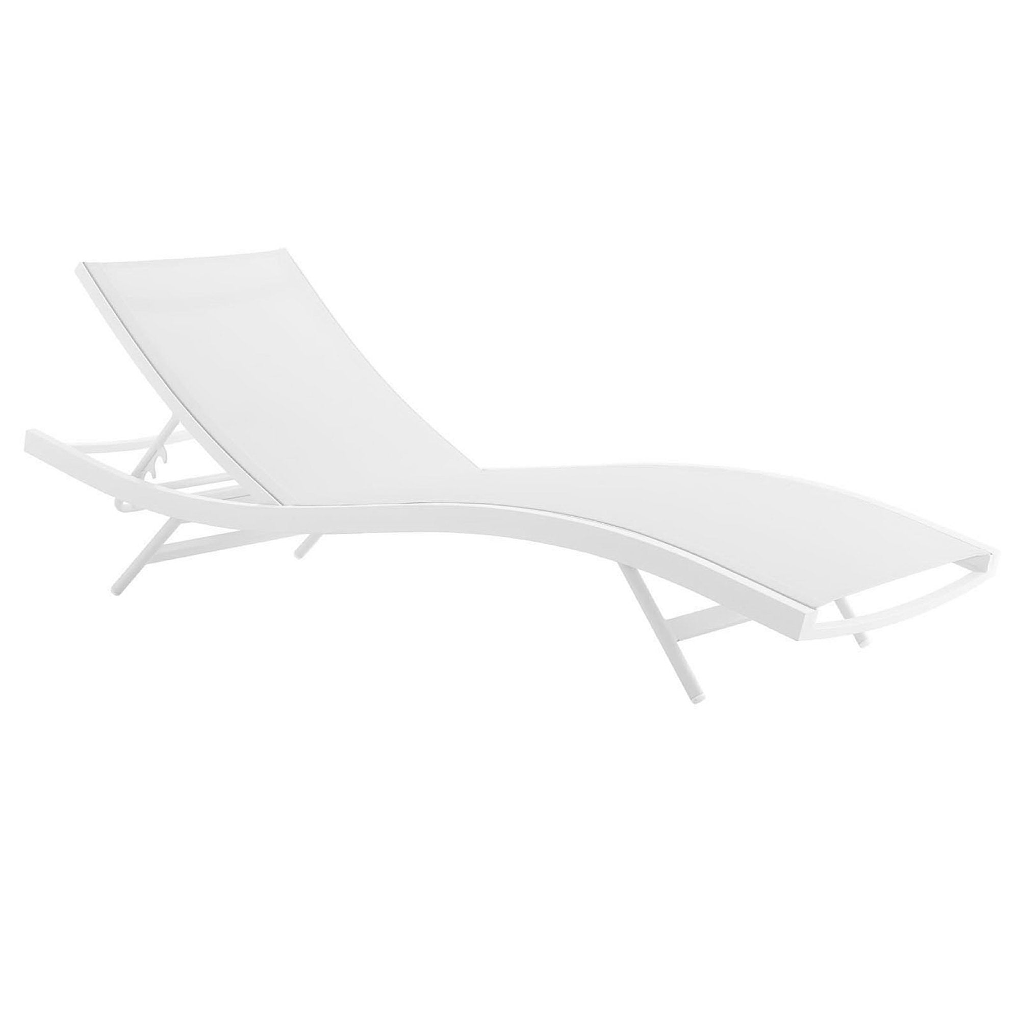 Glimpse Outdoor Patio Mesh Chaise Lounge Set of 2, White White