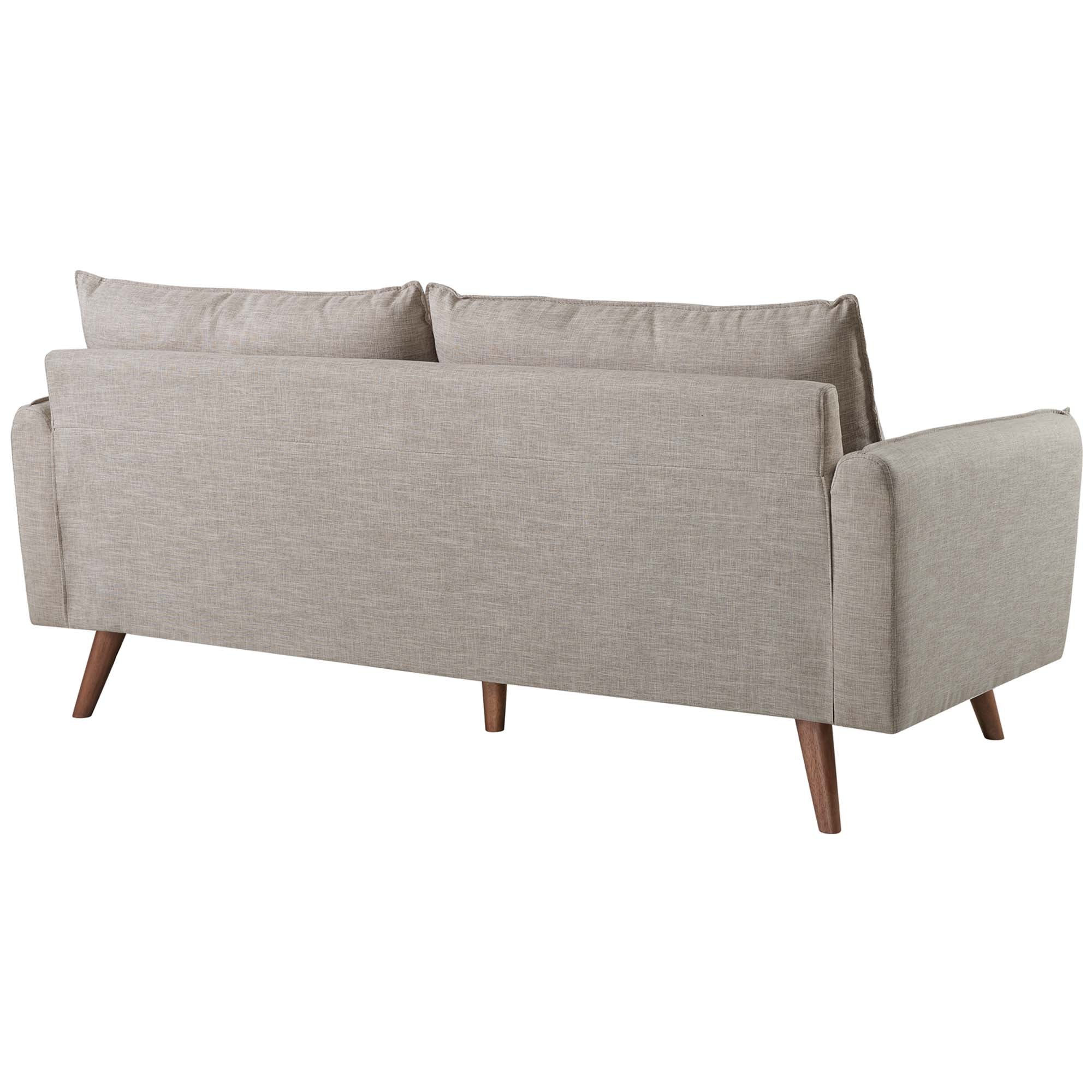 Revive Upholstered Fabric Sofa and Loveseat Set, Beige