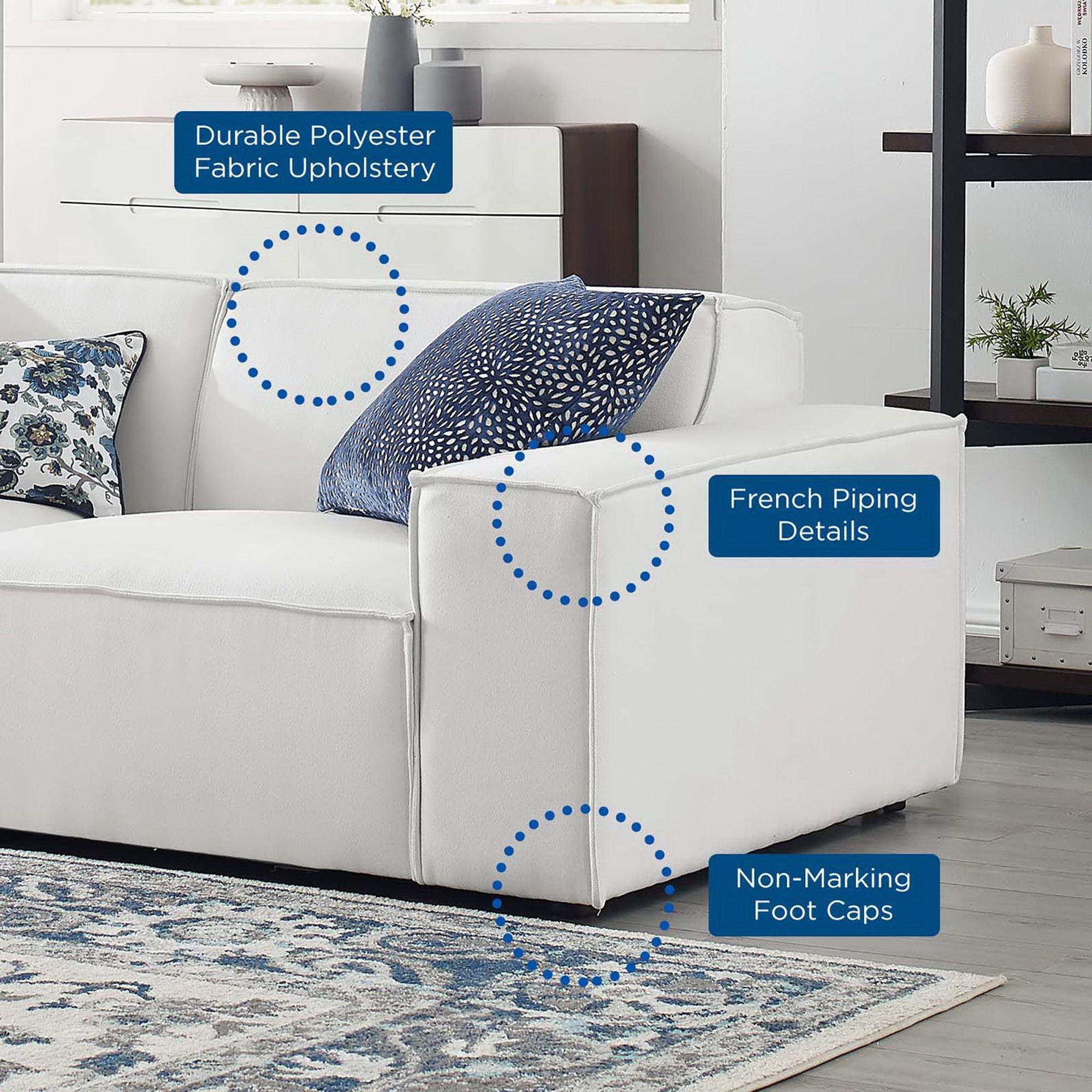 Restore 2-Piece Sectional Sofa, White