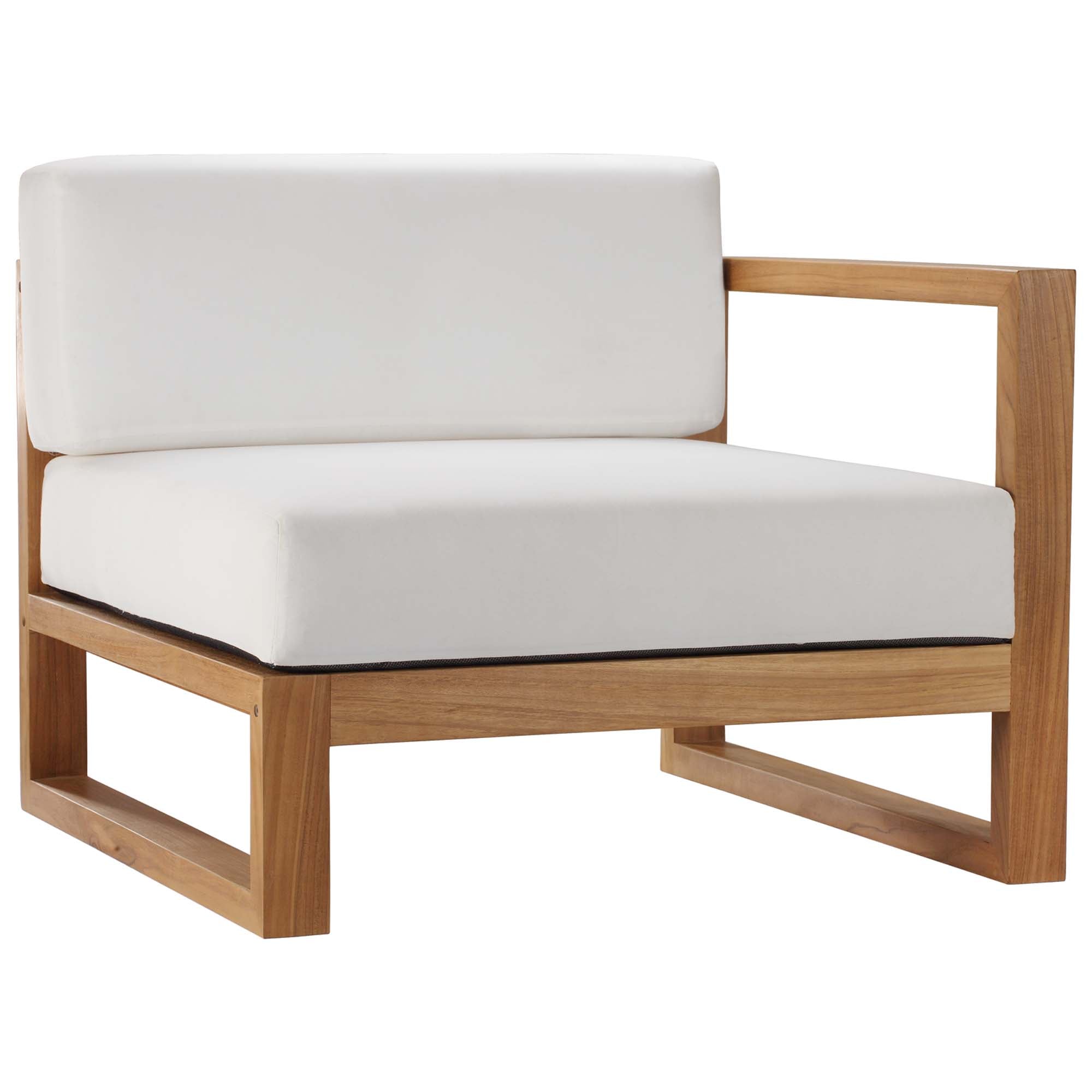 Upland Outdoor Patio Right-Arm Chair, Natural White