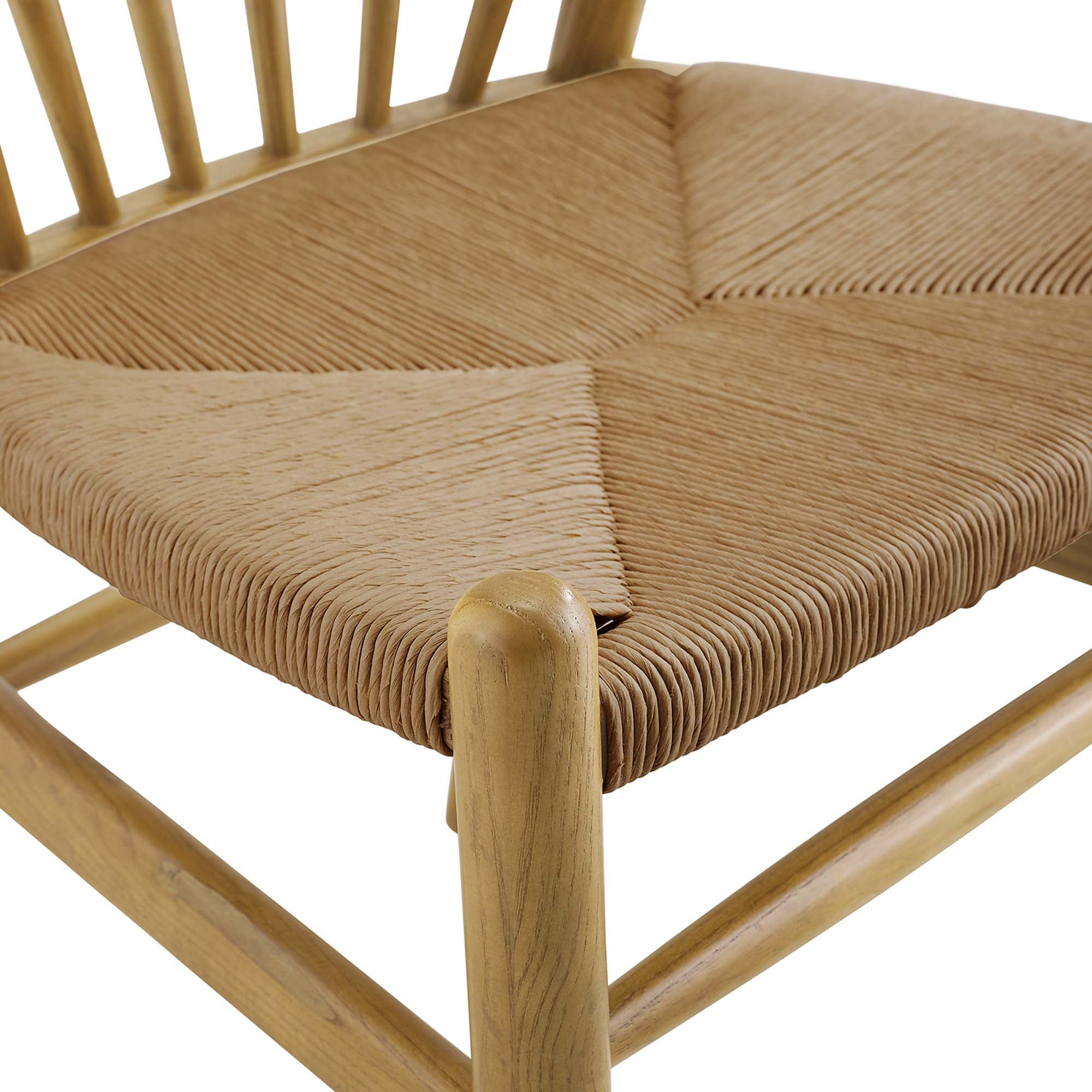 Flourish Spindle Wood Dining Side Chair Set of 2, Natural