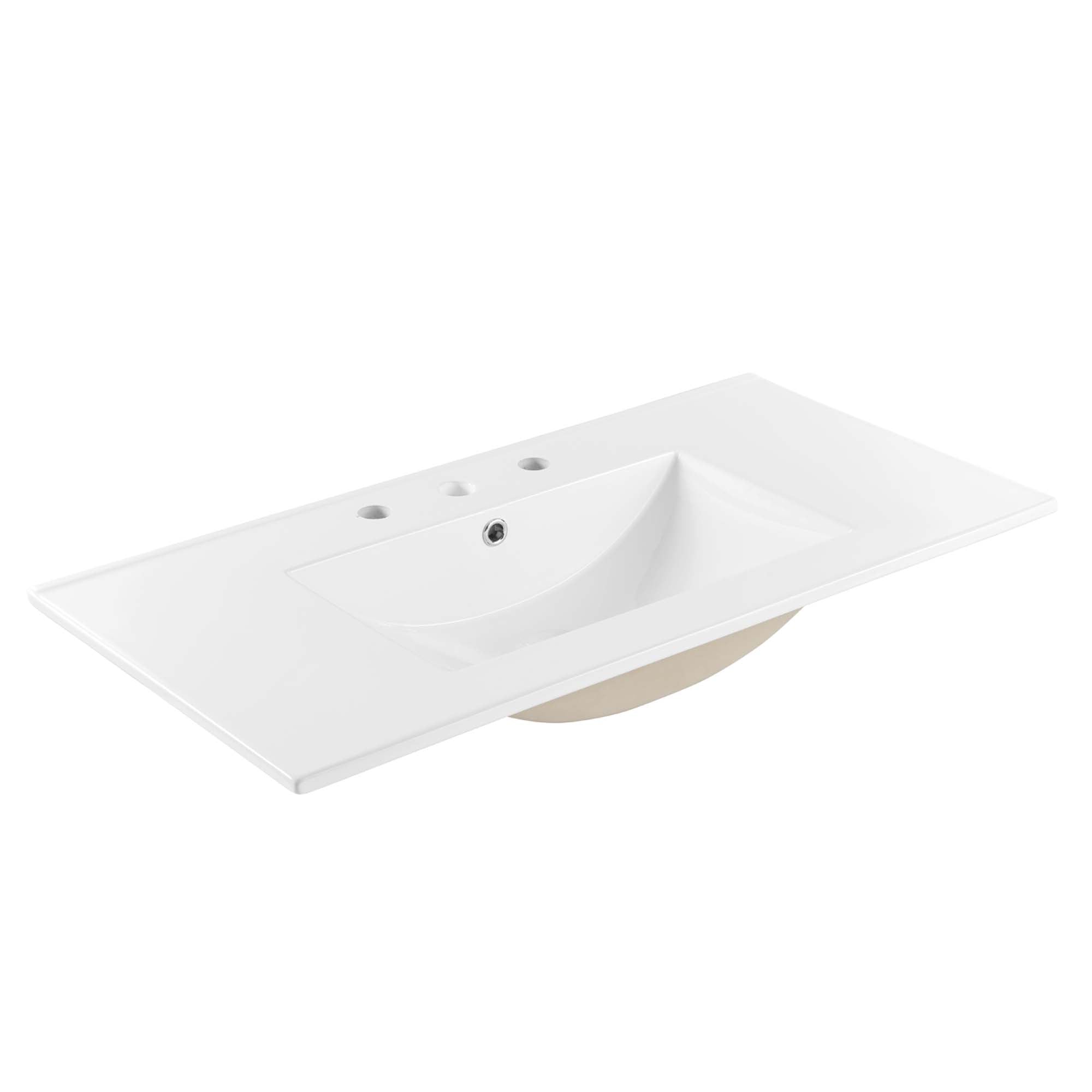 Cayman 36" Bathroom Sink, White