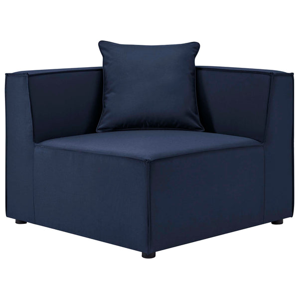 Saybrook Outdoor Patio Upholstered Sectional Sofa Corner Chair, Navy