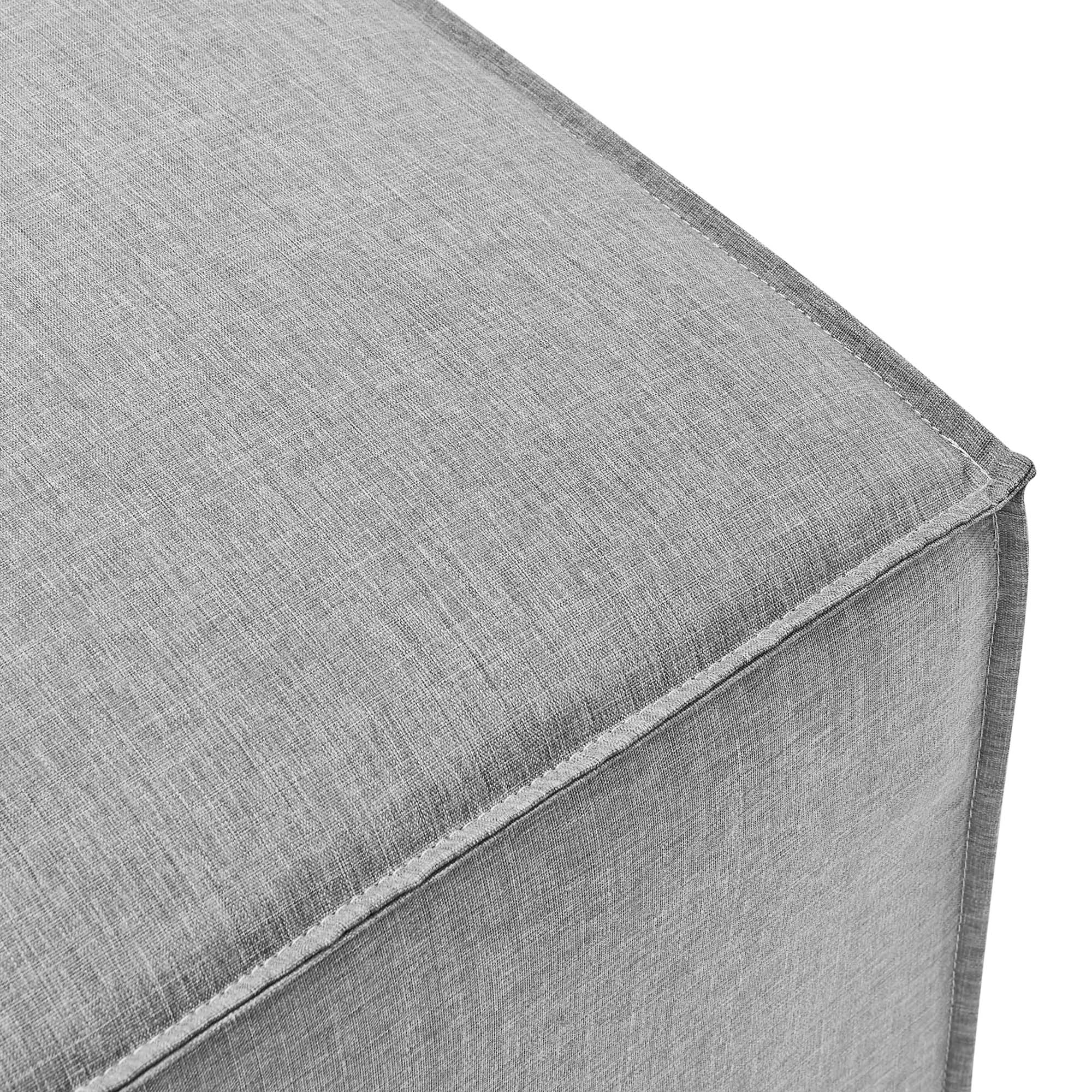 Saybrook Outdoor Patio Upholstered Sectional Sofa Ottoman, Gray