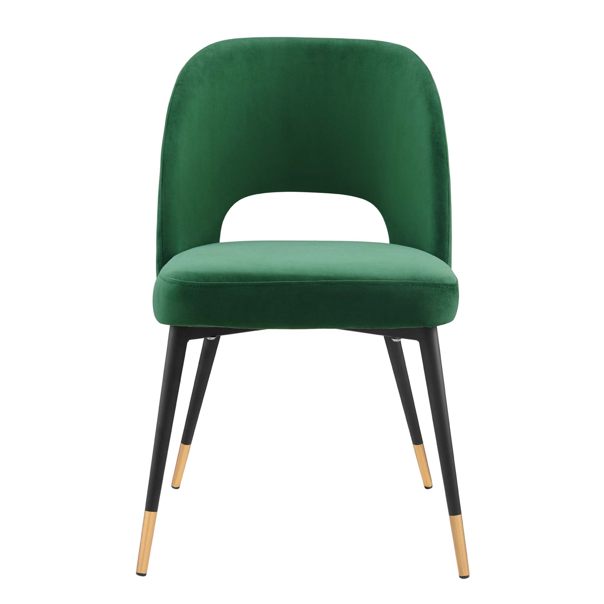 Rouse Performance Velvet Dining Side Chair, Emerald