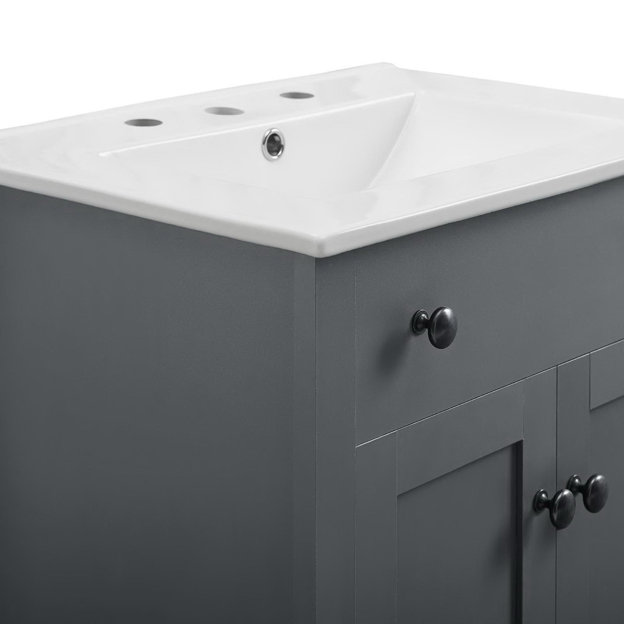 Nantucket 24" Bathroom Vanity, Gray White