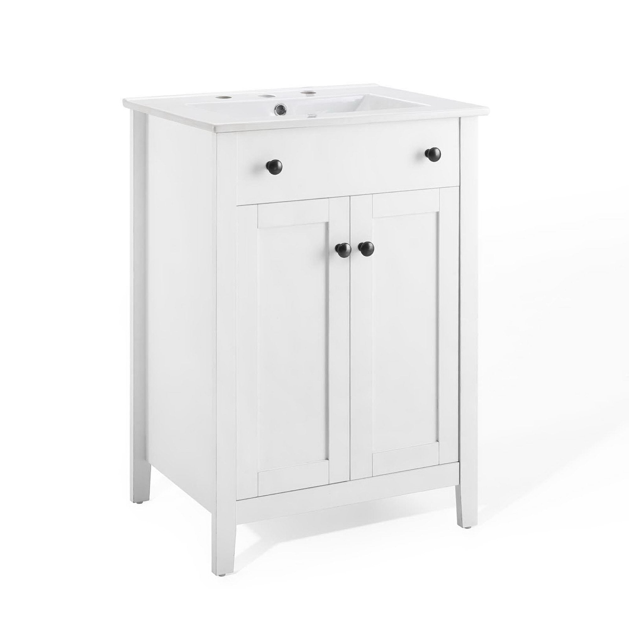 Nantucket 24" Bathroom Vanity, White White