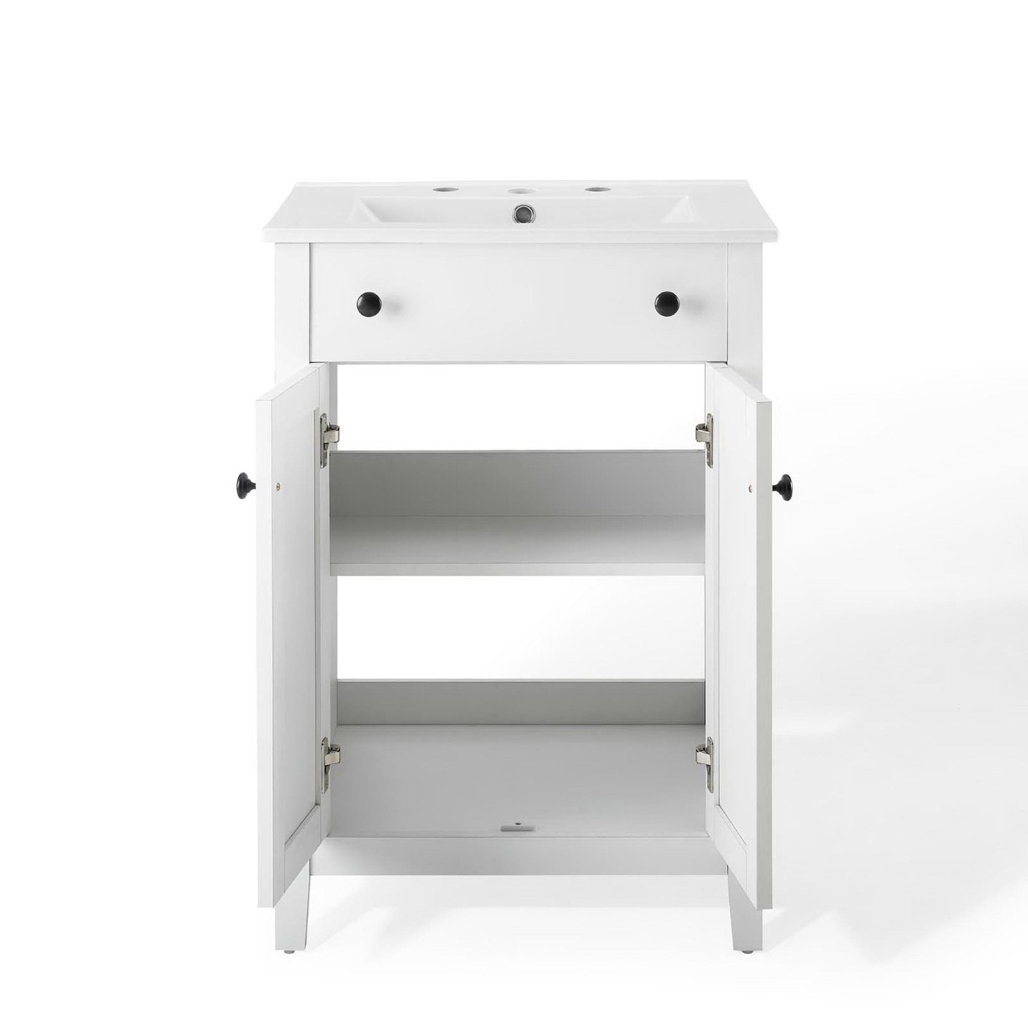 Nantucket 24" Bathroom Vanity, White White