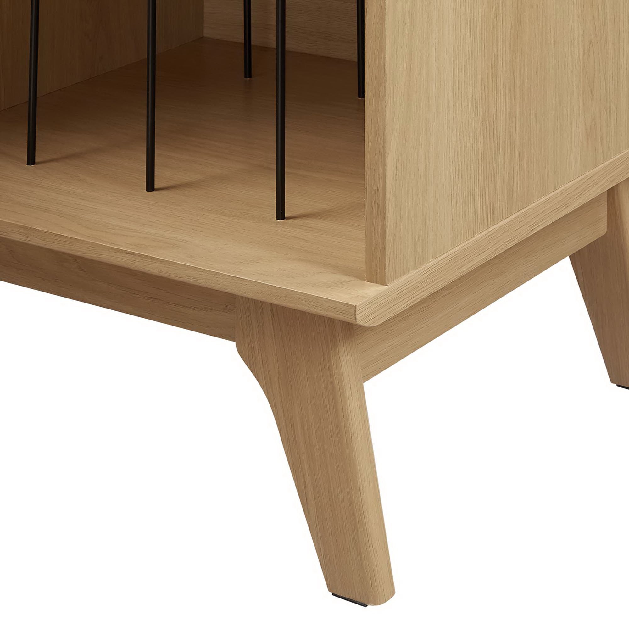 Render Vinyl Record Display Stand, Oak
