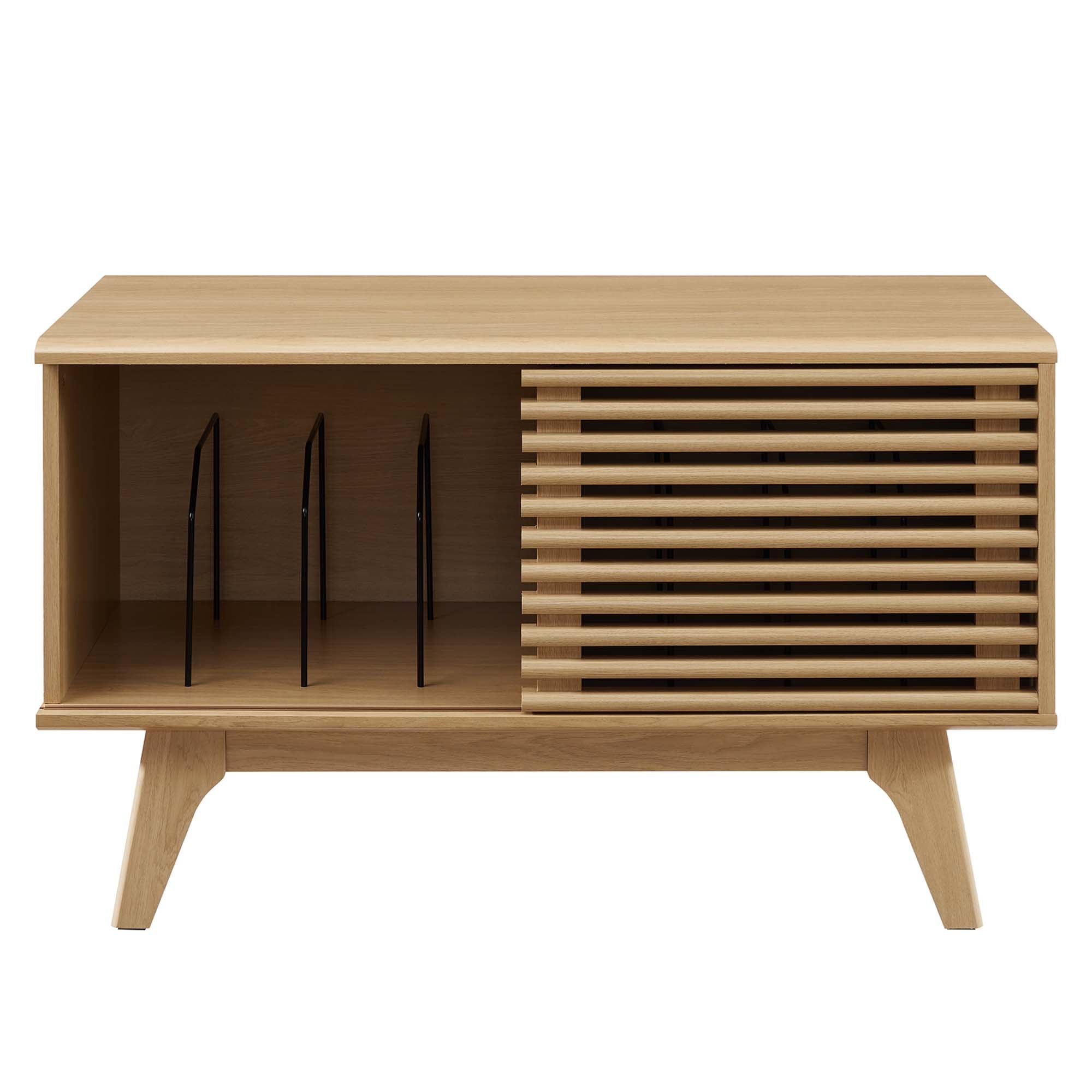 Render Vinyl Record Display Stand, Oak