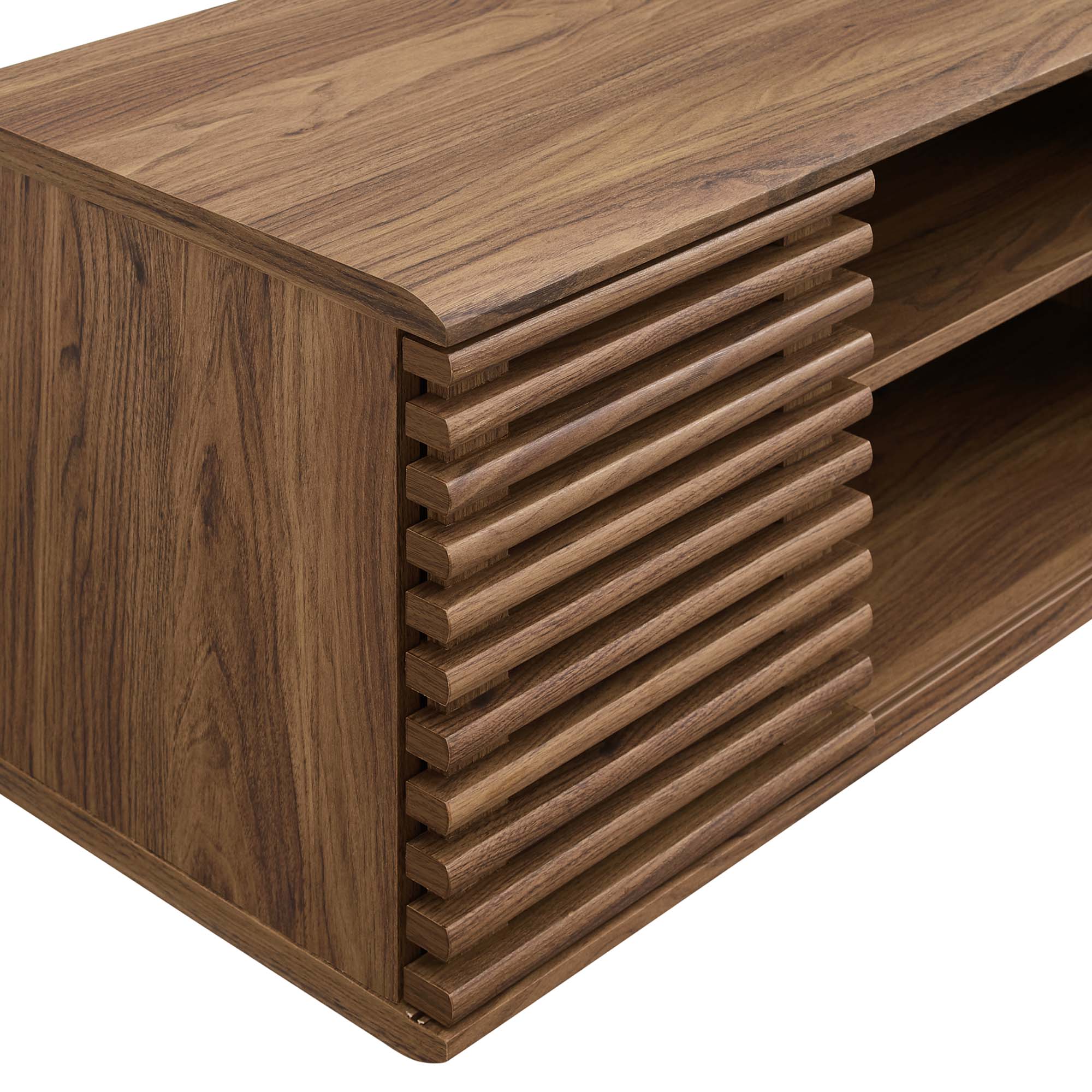 Render 46" Wall-Mount Media Console TV Stand, Walnut
