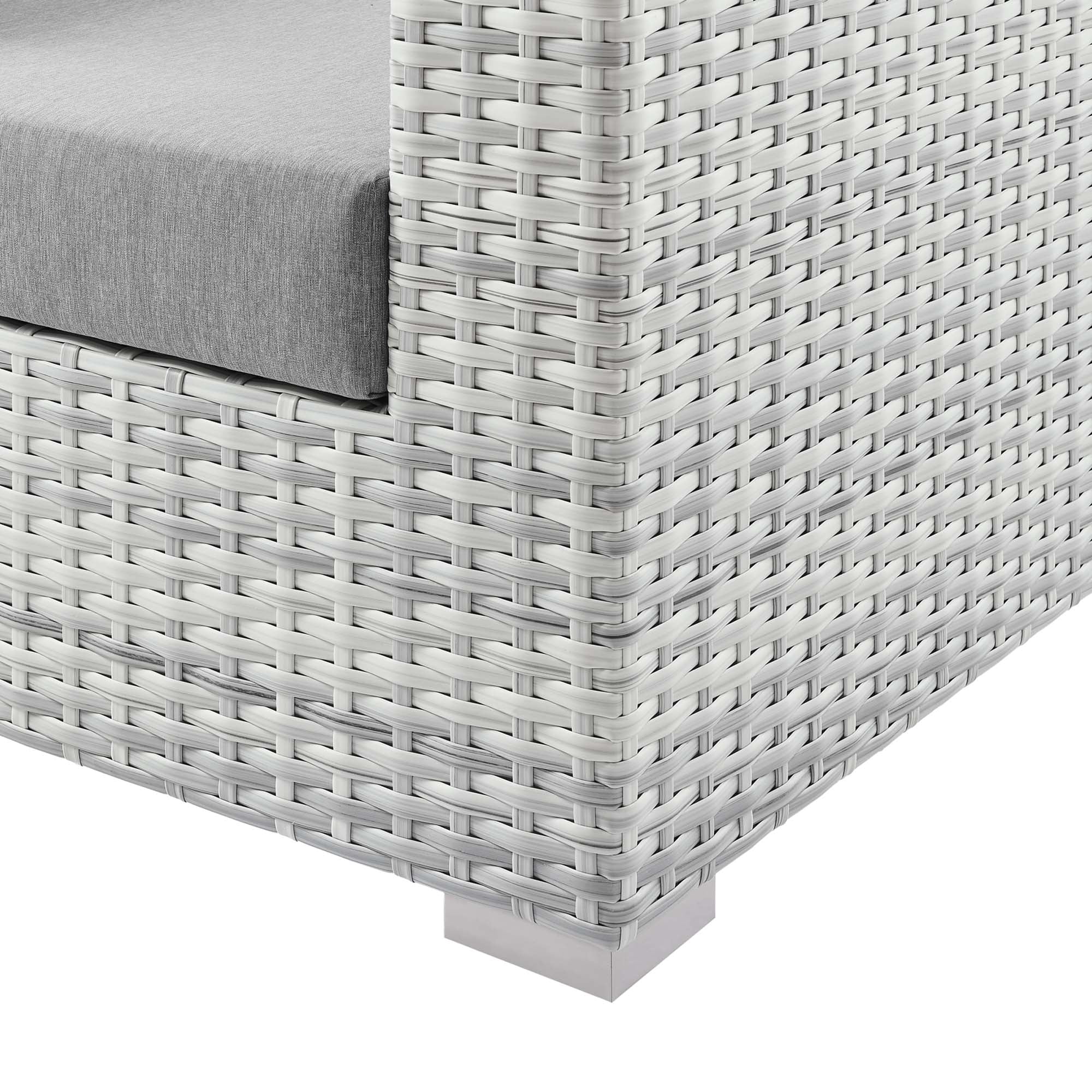 Convene Outdoor Patio Armchair, Light Gray Gray