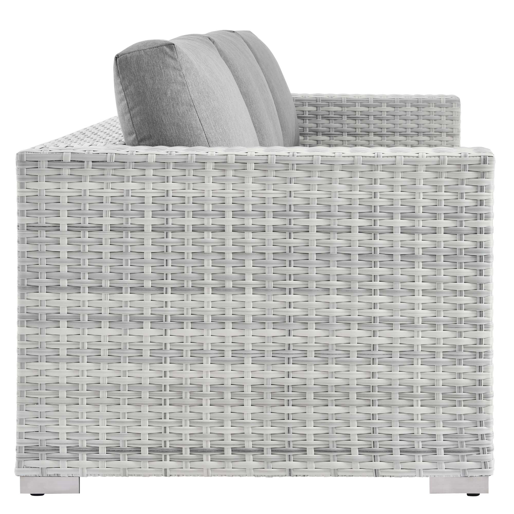 Convene Outdoor Patio Sofa, Light Gray Gray