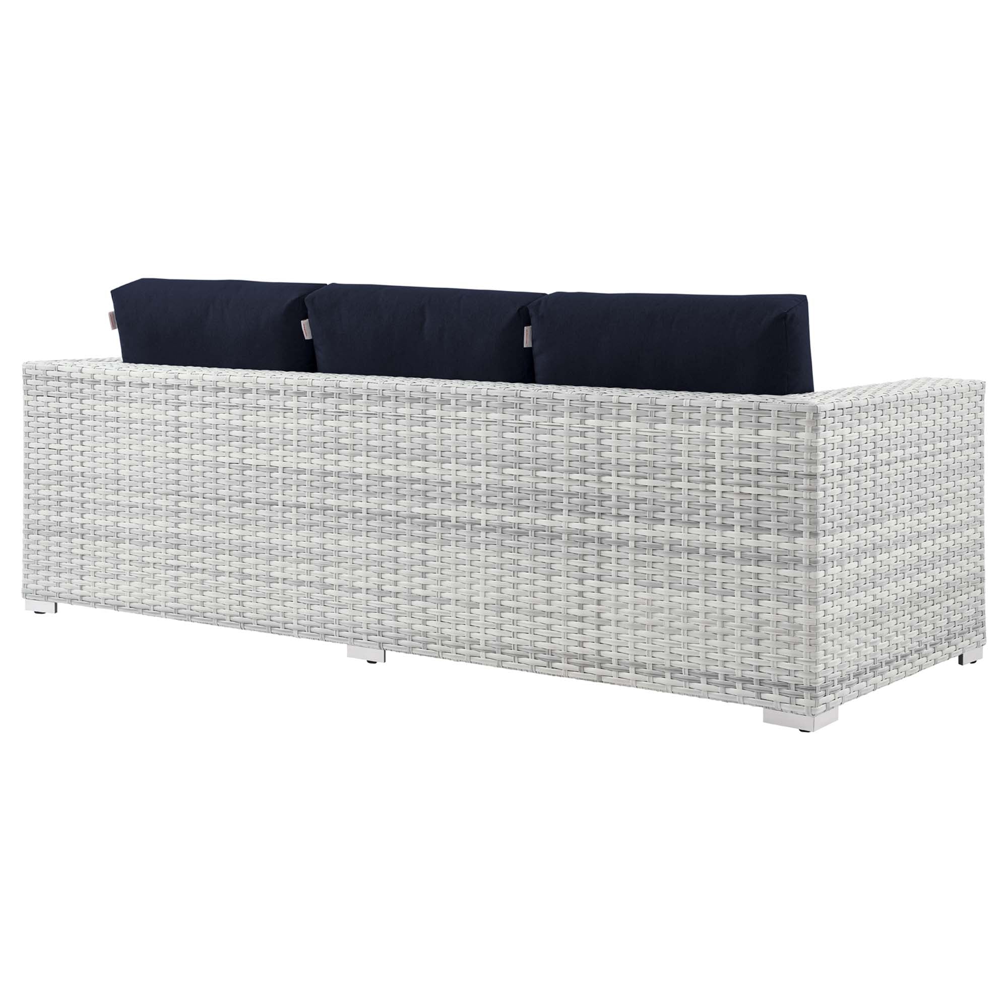 Convene Outdoor Patio Sofa, Light Gray Navy