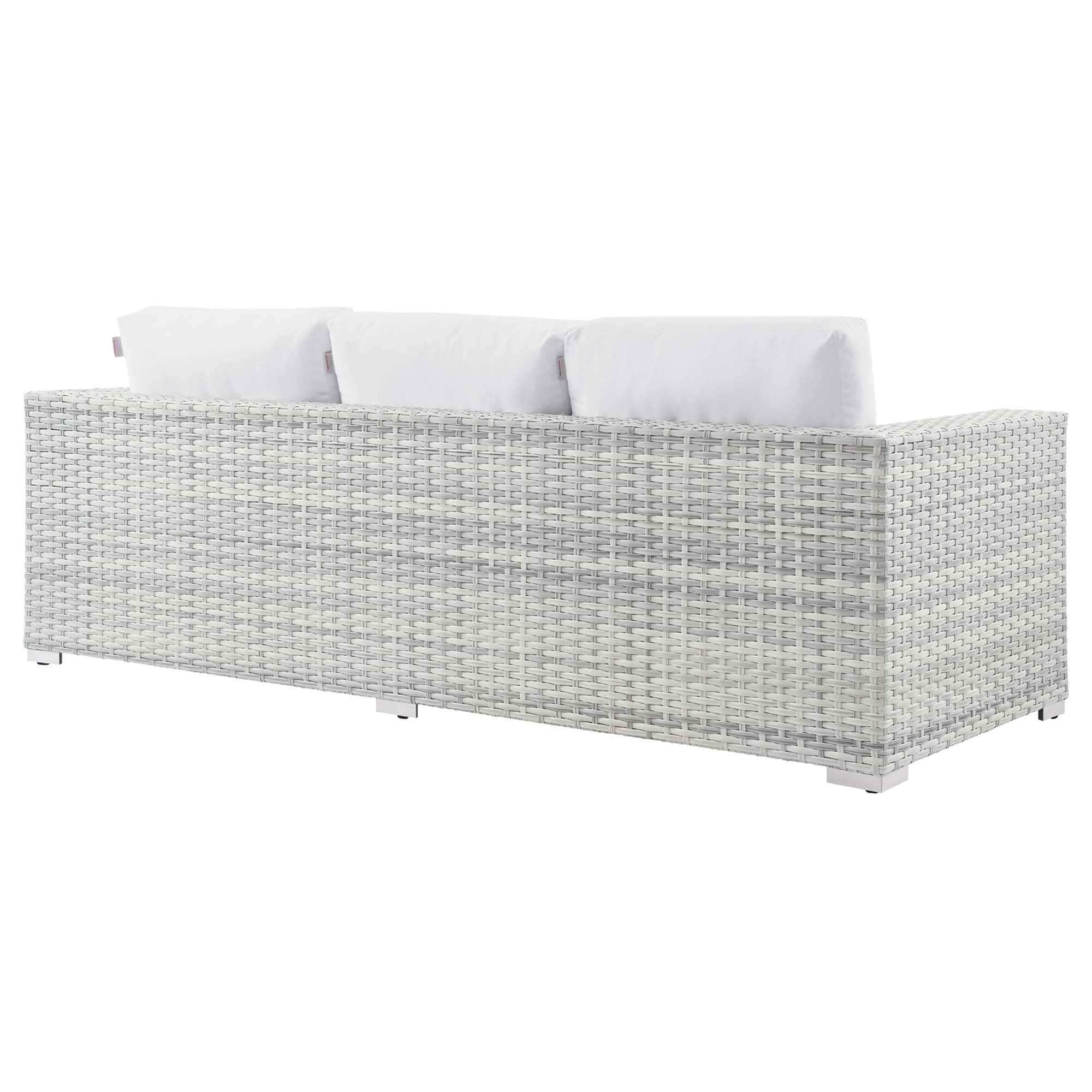 Convene Outdoor Patio Sofa, Light Gray White