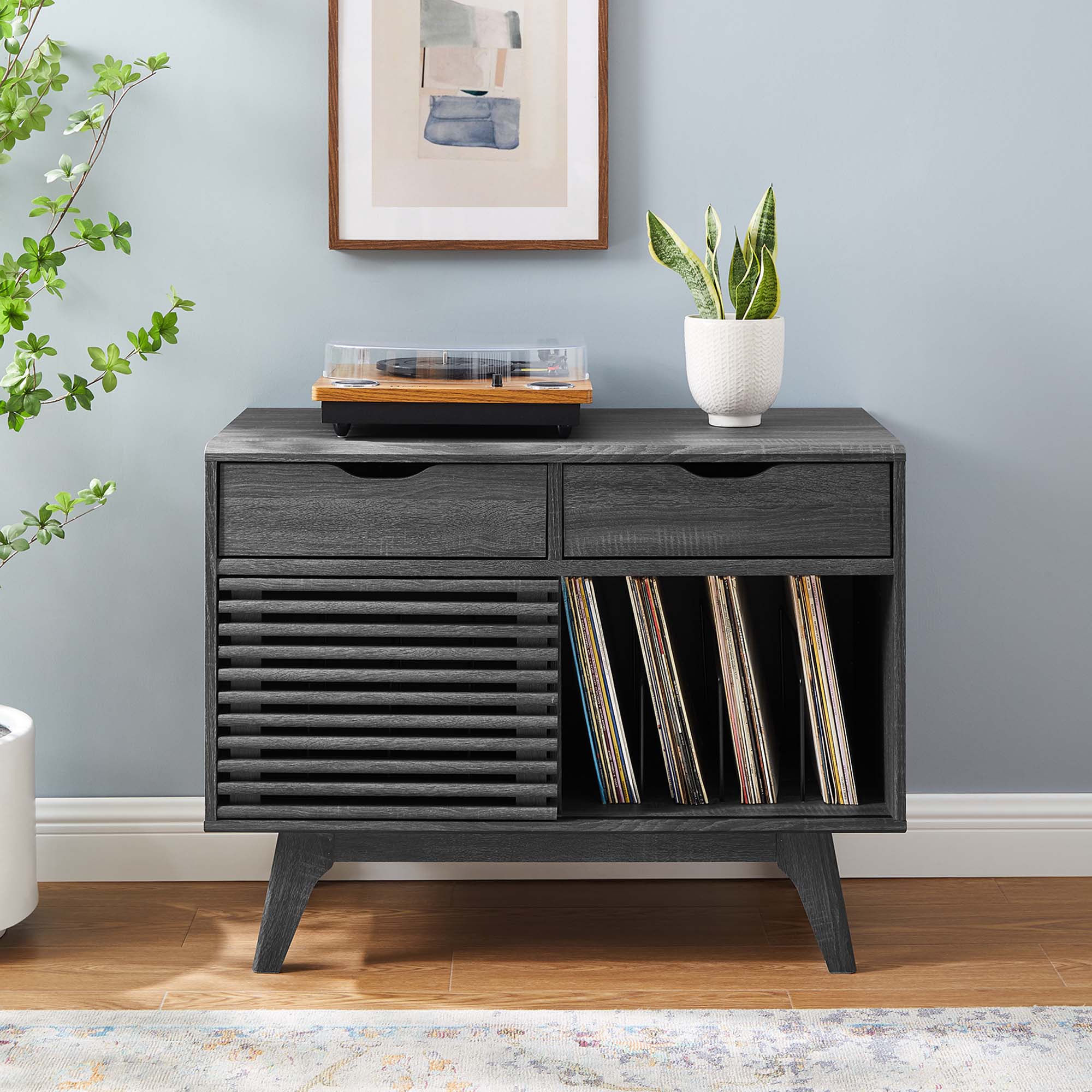 Render Vinyl Record Display Stand, Charcoal