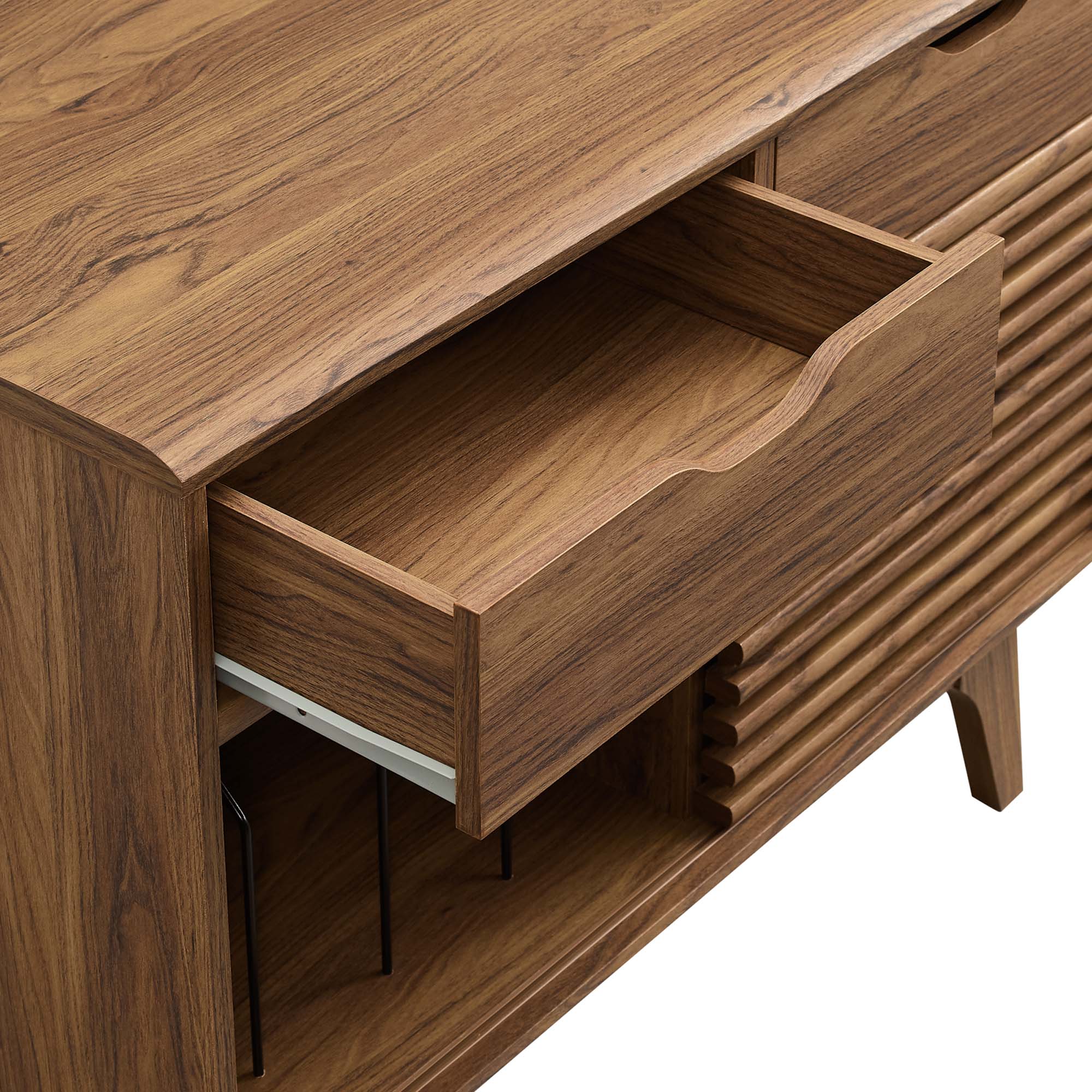 Render Vinyl Record Display Stand, Walnut