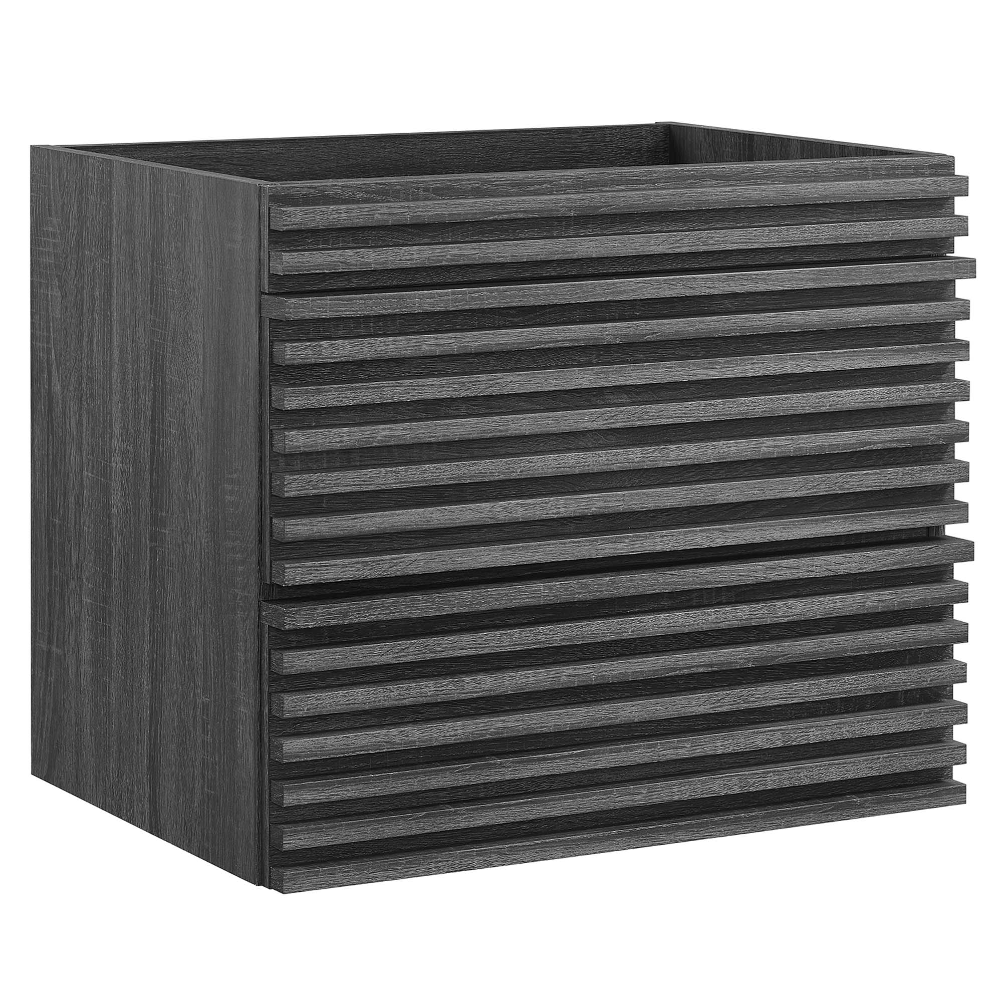 Render 24" Wall-Mount Bathroom Vanity Cabinet (Sink Basin Not Included), Charcoal