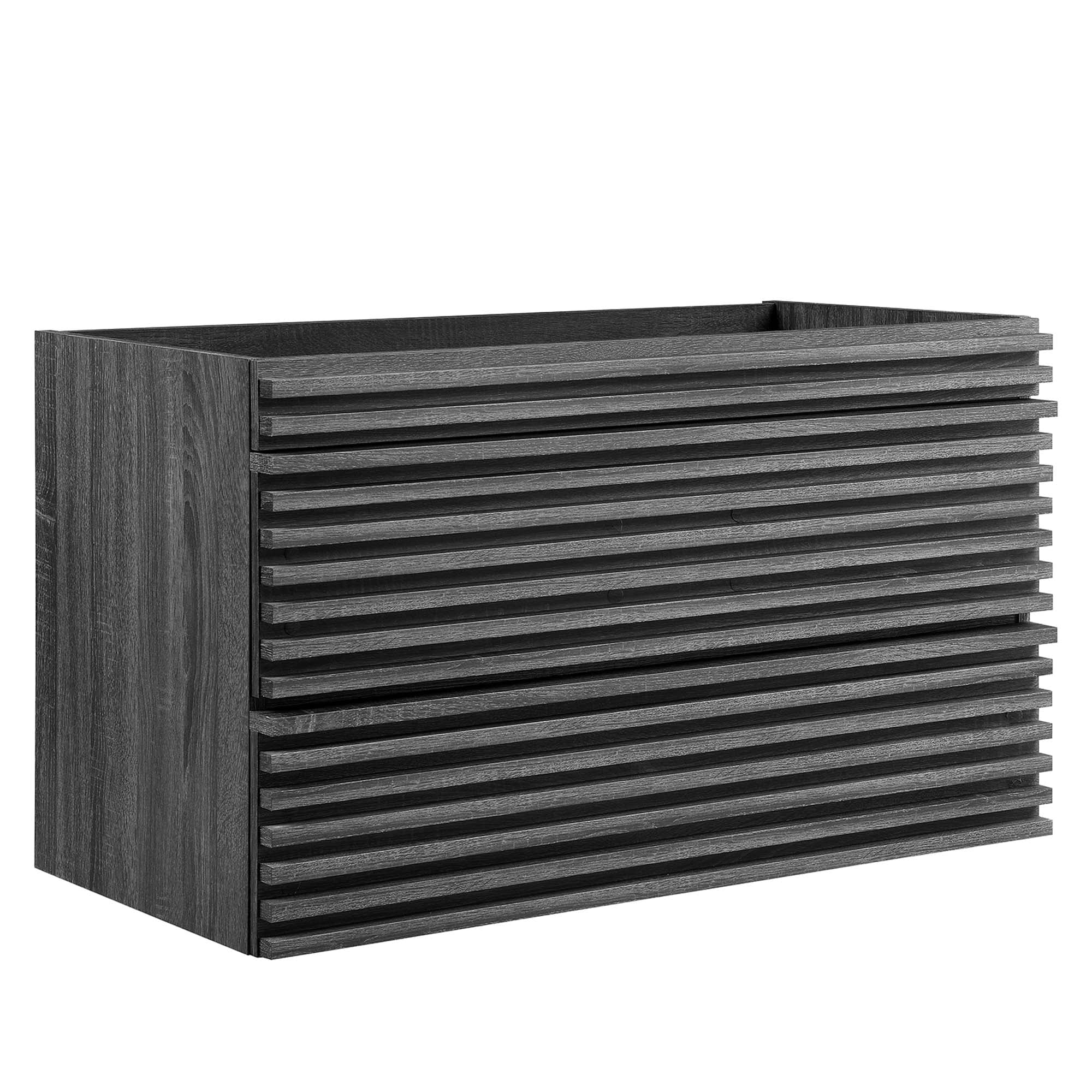 Render 36" Wall-Mount Bathroom Vanity Cabinet (Sink Basin Not Included), Charcoal