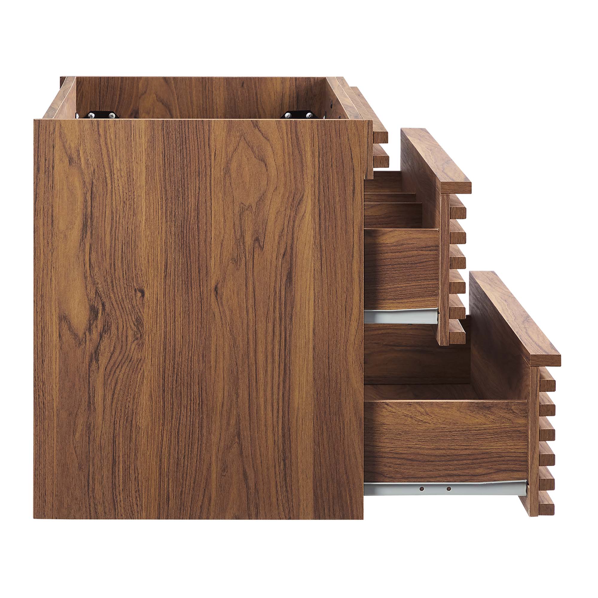 Render 36" Wall-Mount Bathroom Vanity Cabinet (Sink Basin Not Included), Walnut